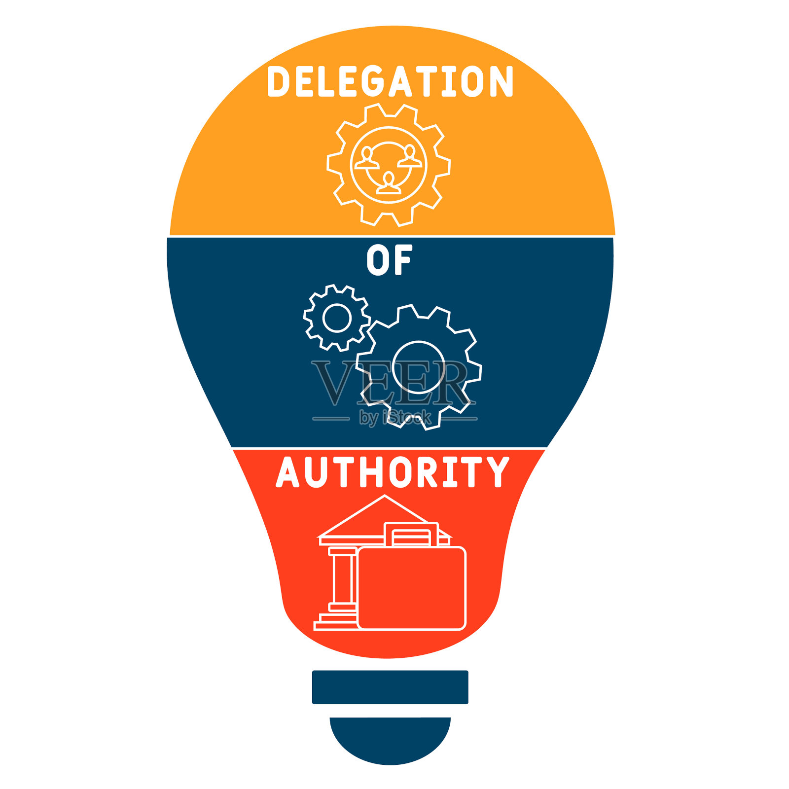 DOA授权缩写插画图片素材