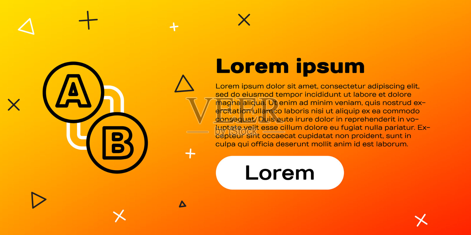 线路路线位置图标孤立在黄色插画图片素材