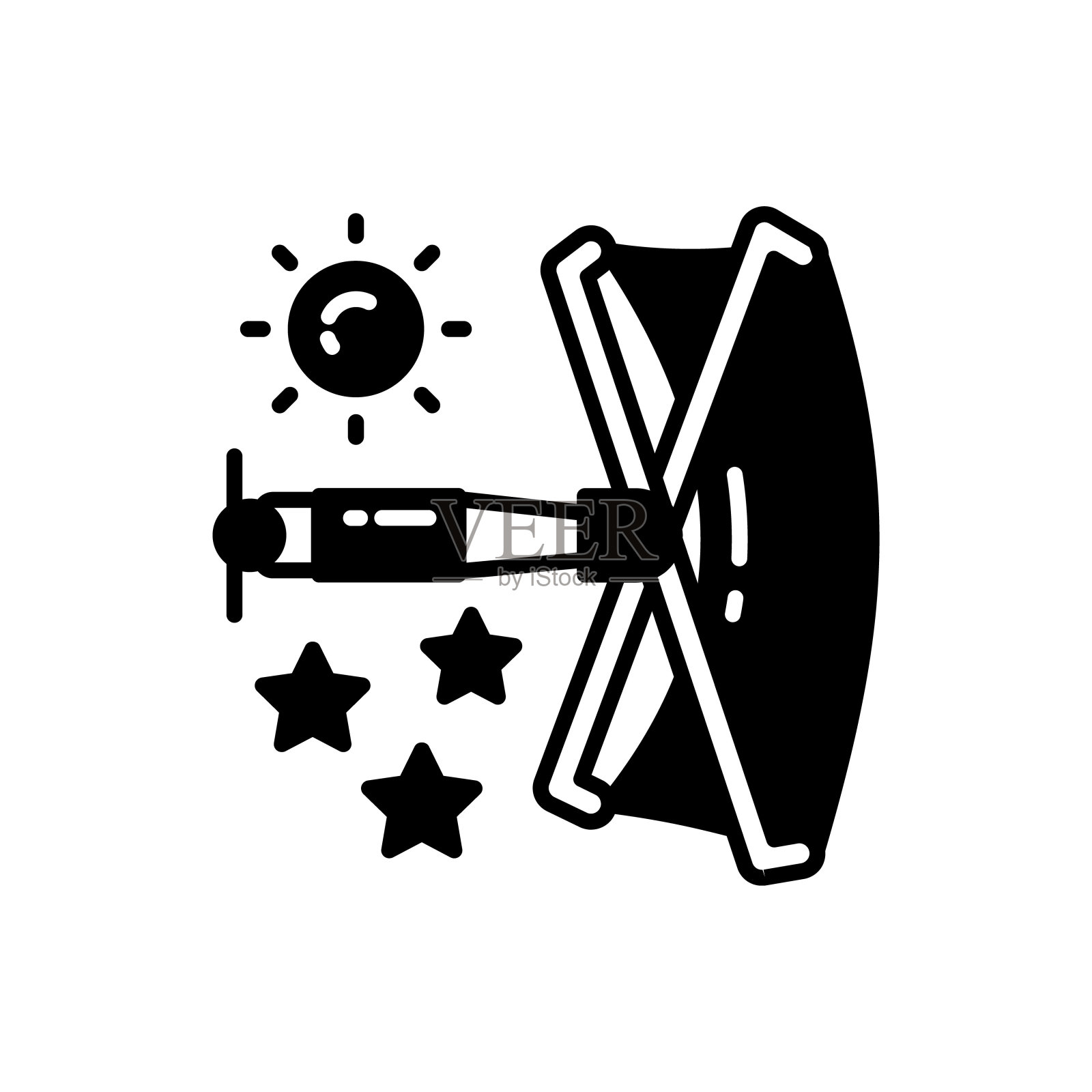 太阳帆图标矢量。标识图标素材