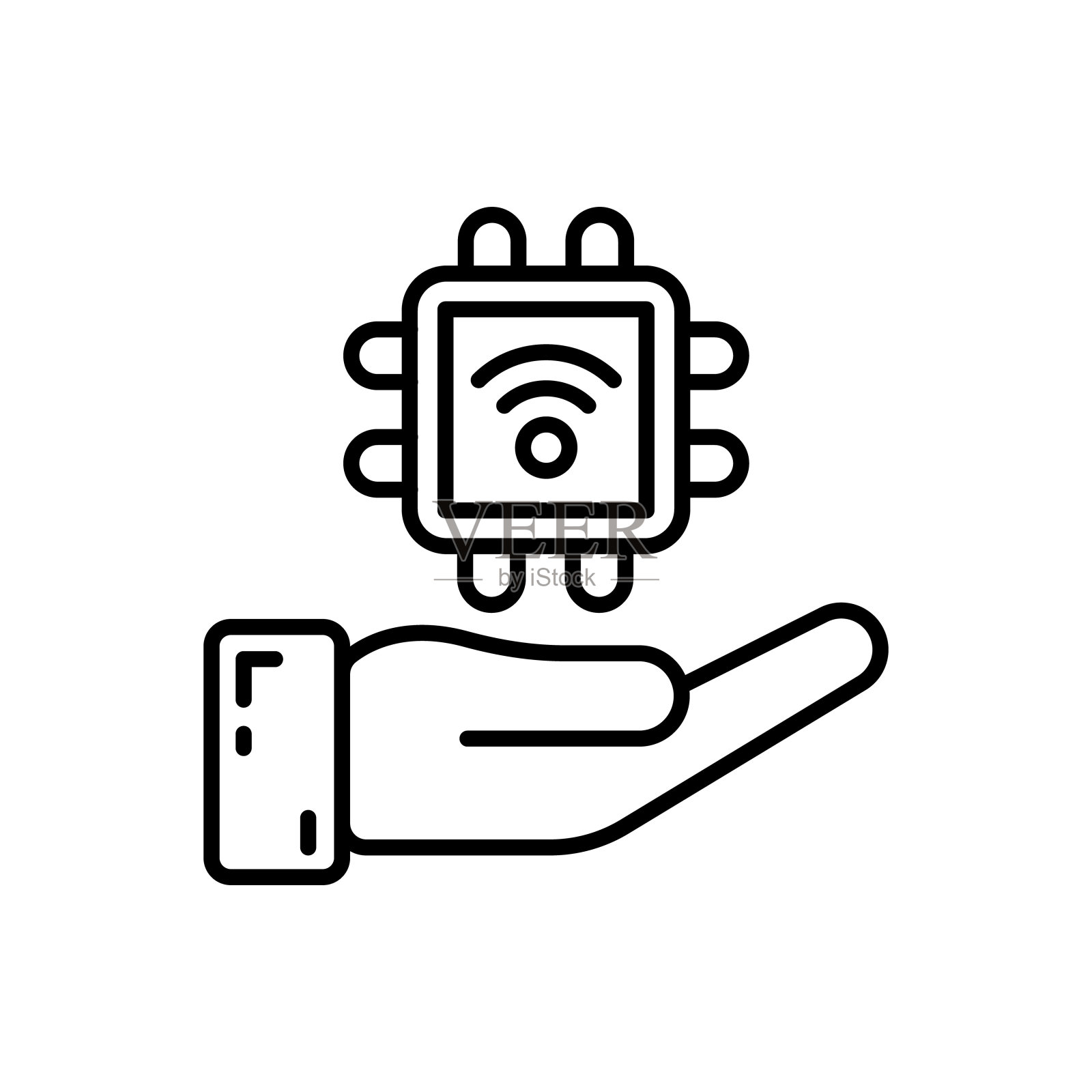 智能灰尘图标在矢量。标识图标素材