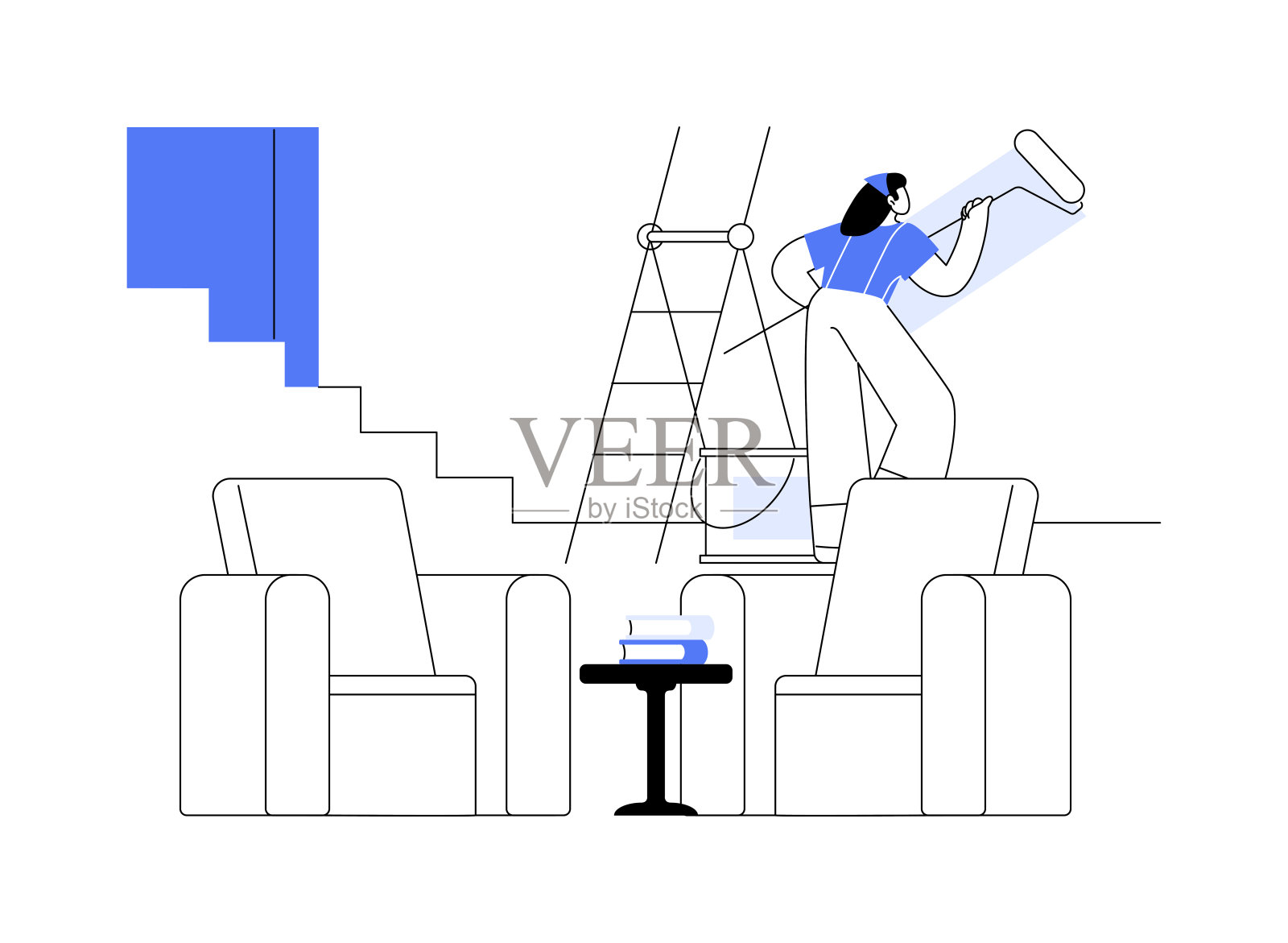 地下室整理抽象概念矢量插图。插画图片素材