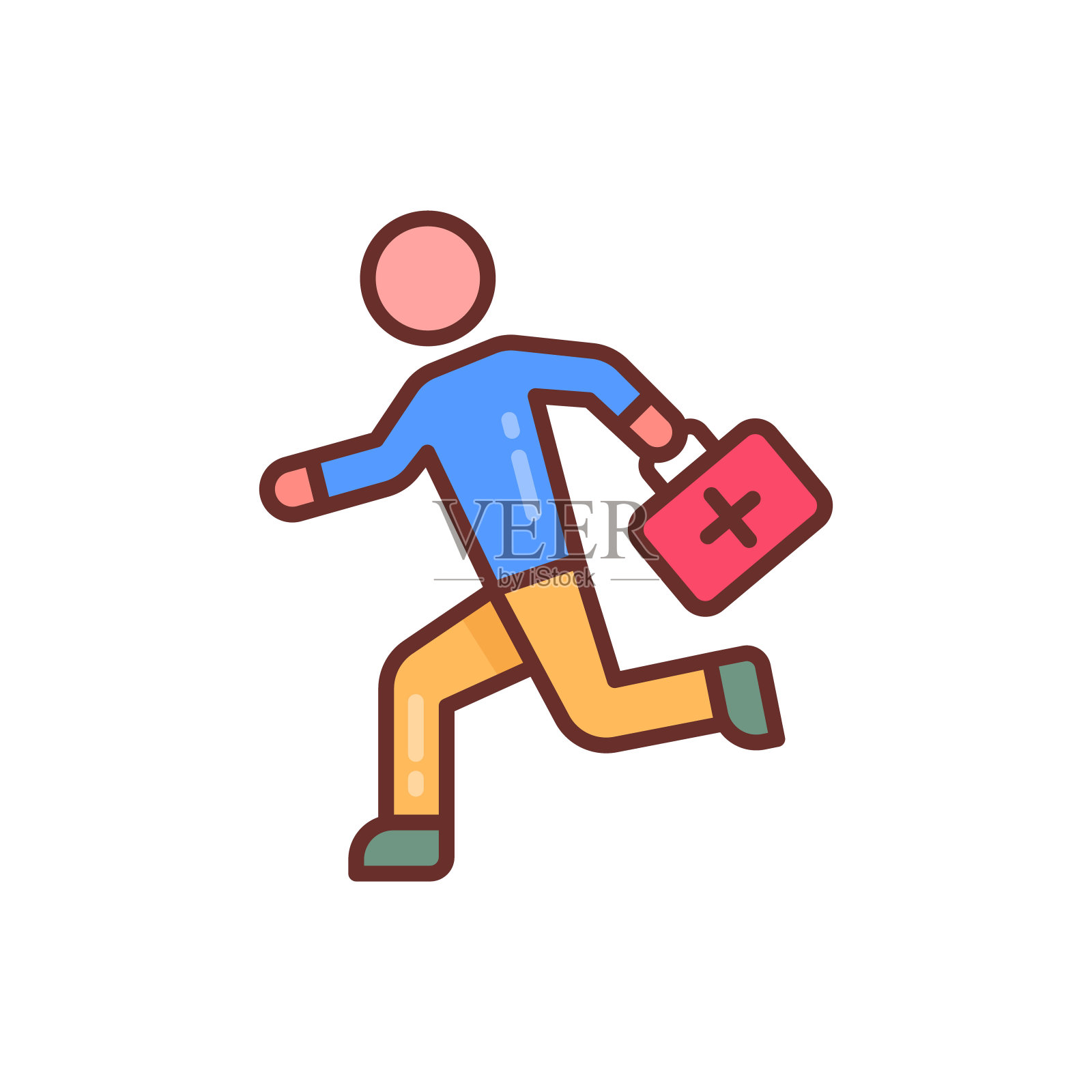 矢量中的医疗紧急图标。标识插画图片素材