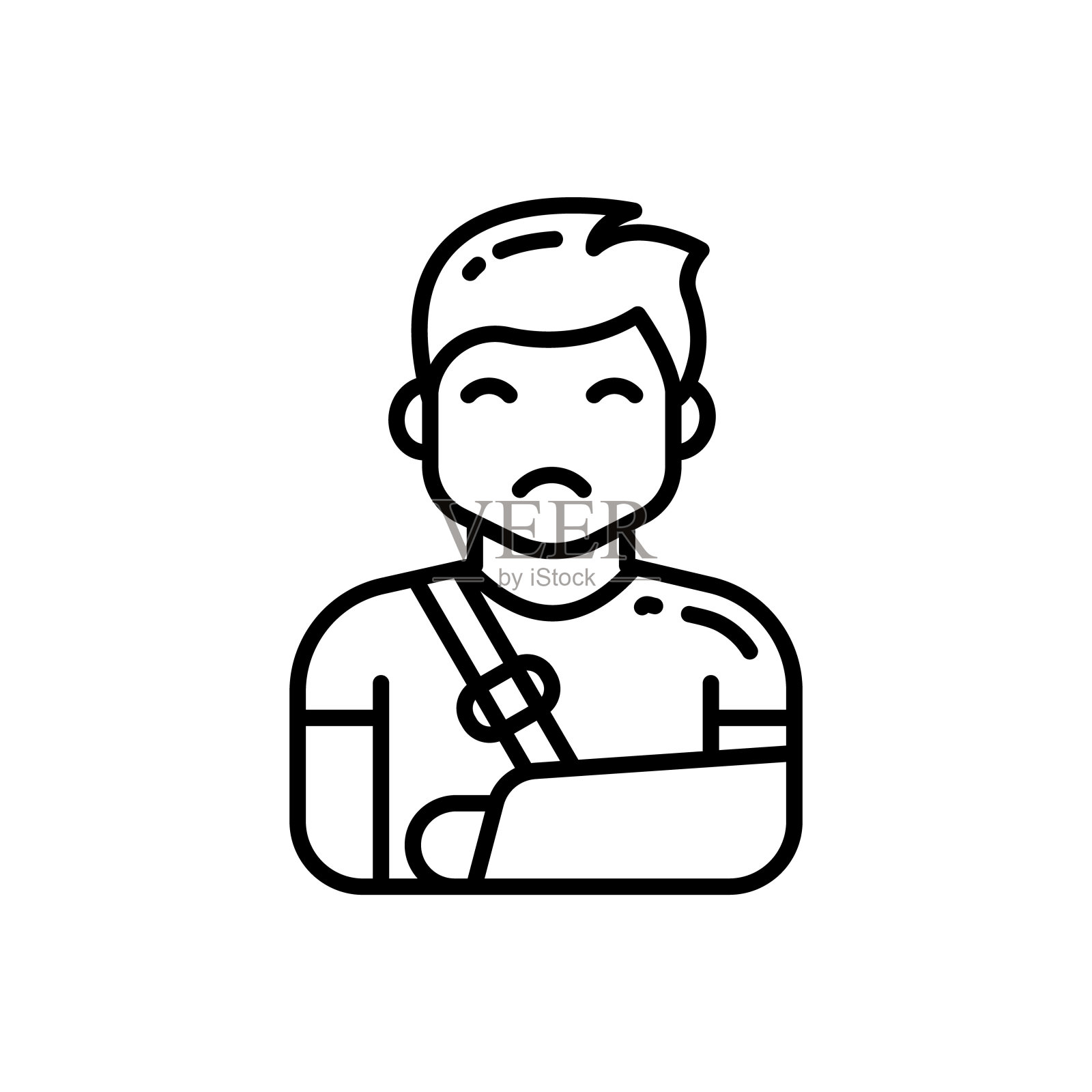 创伤护理图标矢量。标识插画图片素材