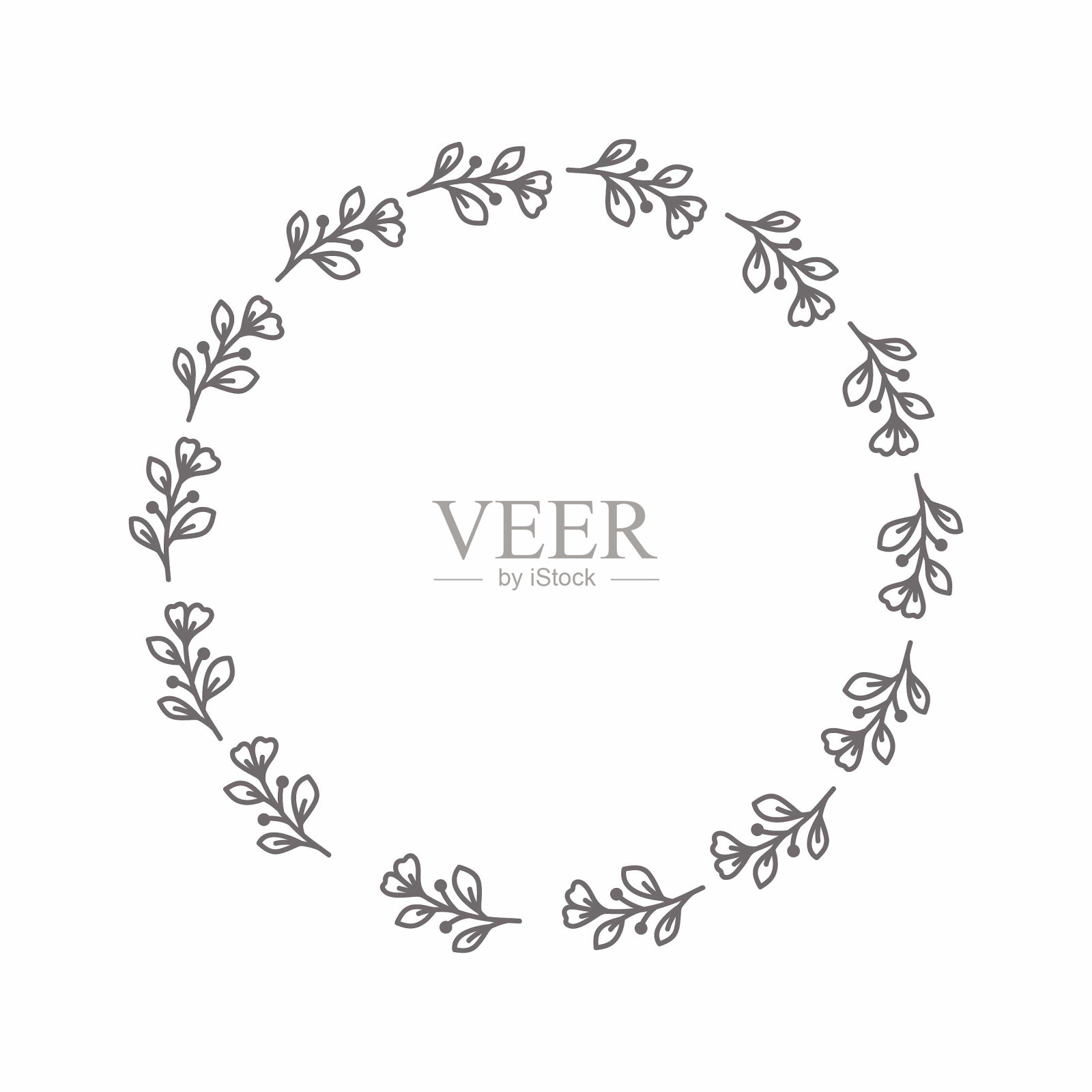 花架叶圈插画图片素材