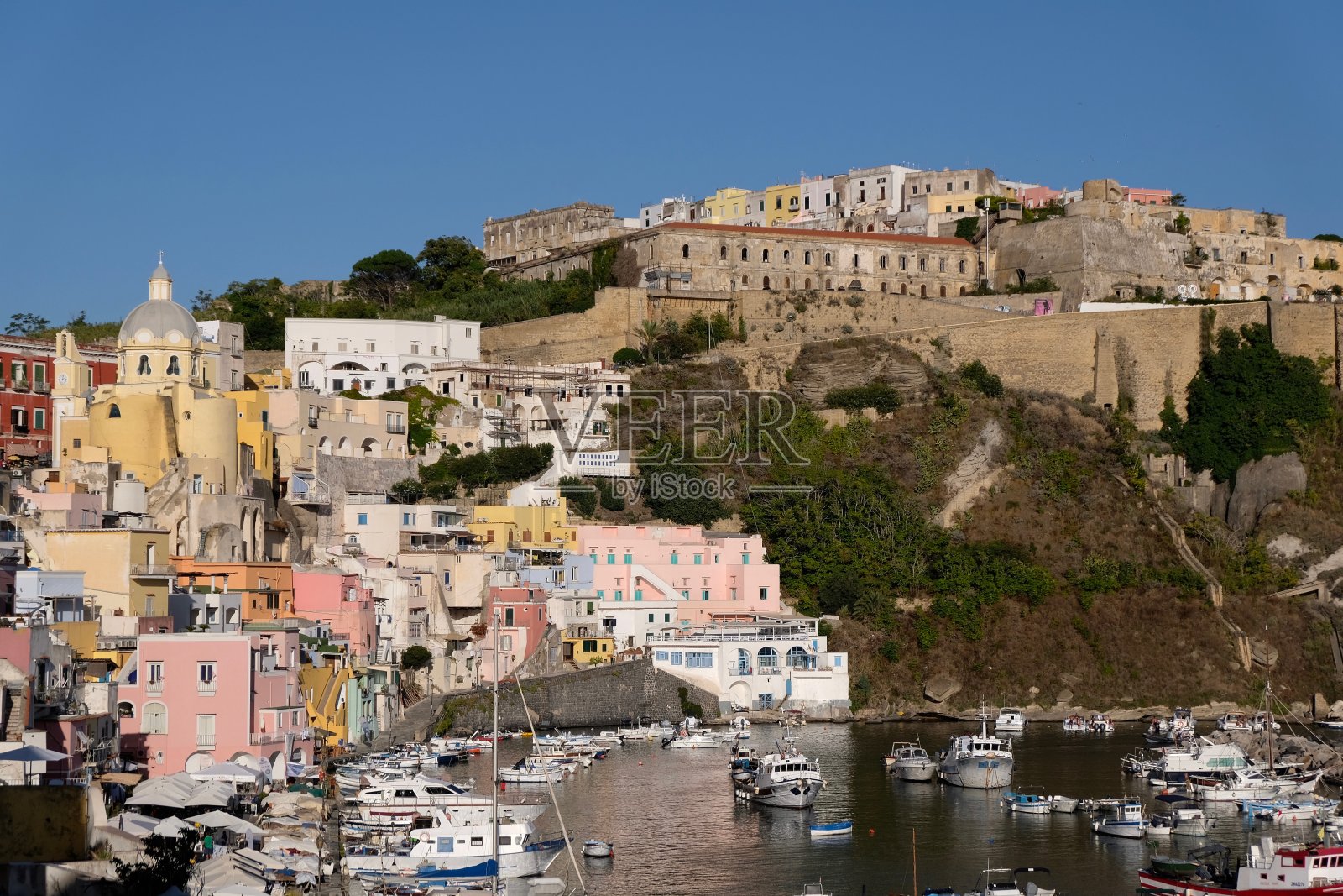 普罗奇达，那不勒斯湾的一小块土地照片摄影图片