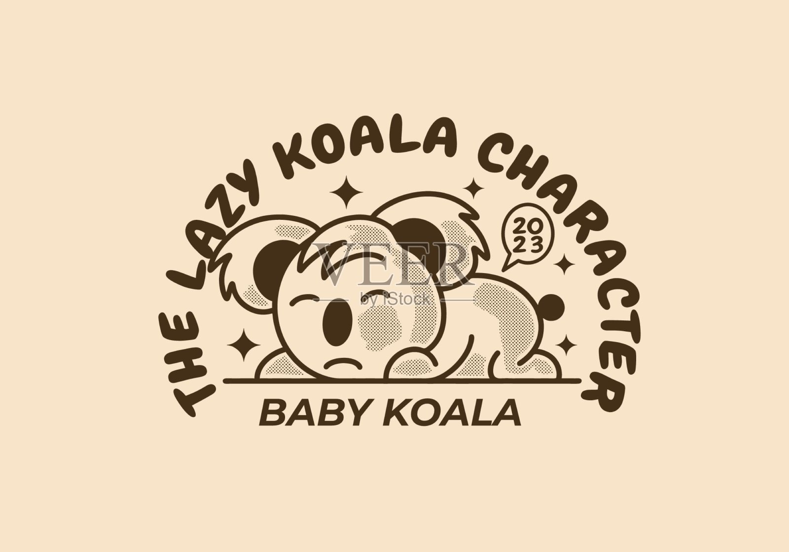 考拉宝宝睡觉的特点插画图片素材