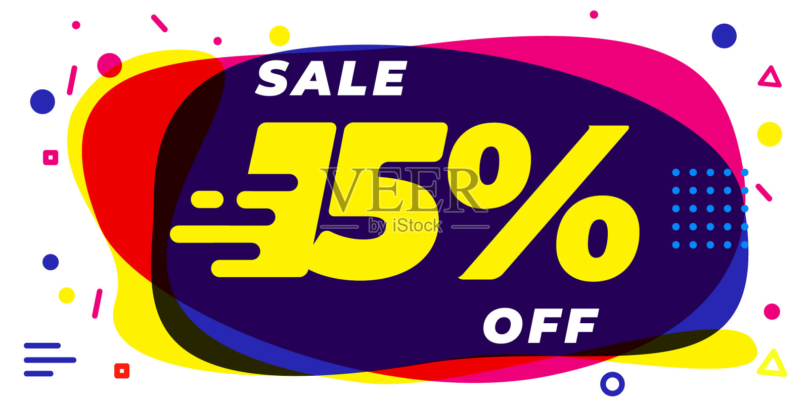 15打折横幅闪大超促销插画图片素材