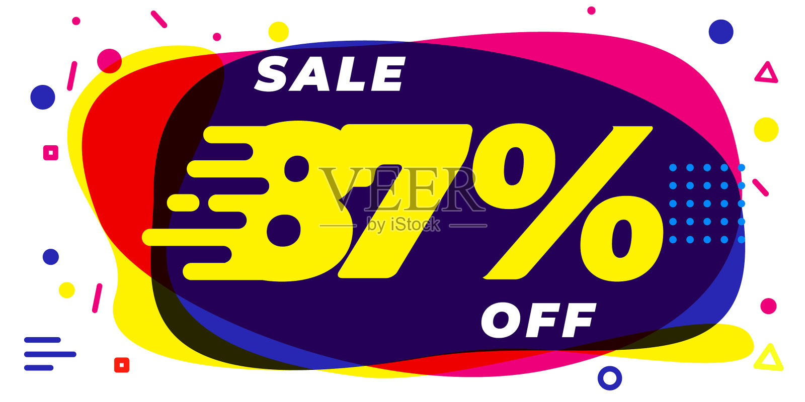 87打折横幅闪大超促销设计模板素材