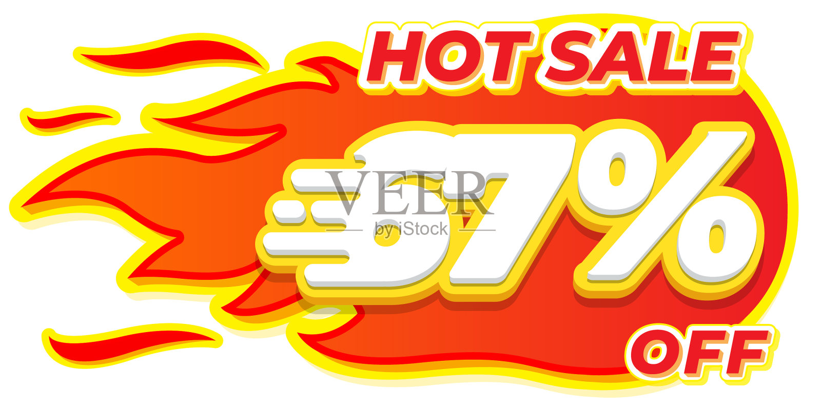 67打折横幅闪大超促销插画图片素材