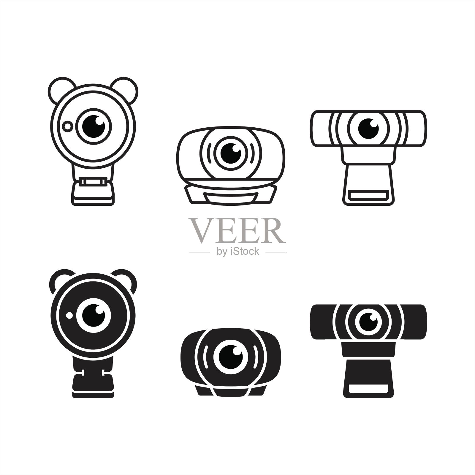 网络摄像头图标，符号，标志，矢量插图插画图片素材