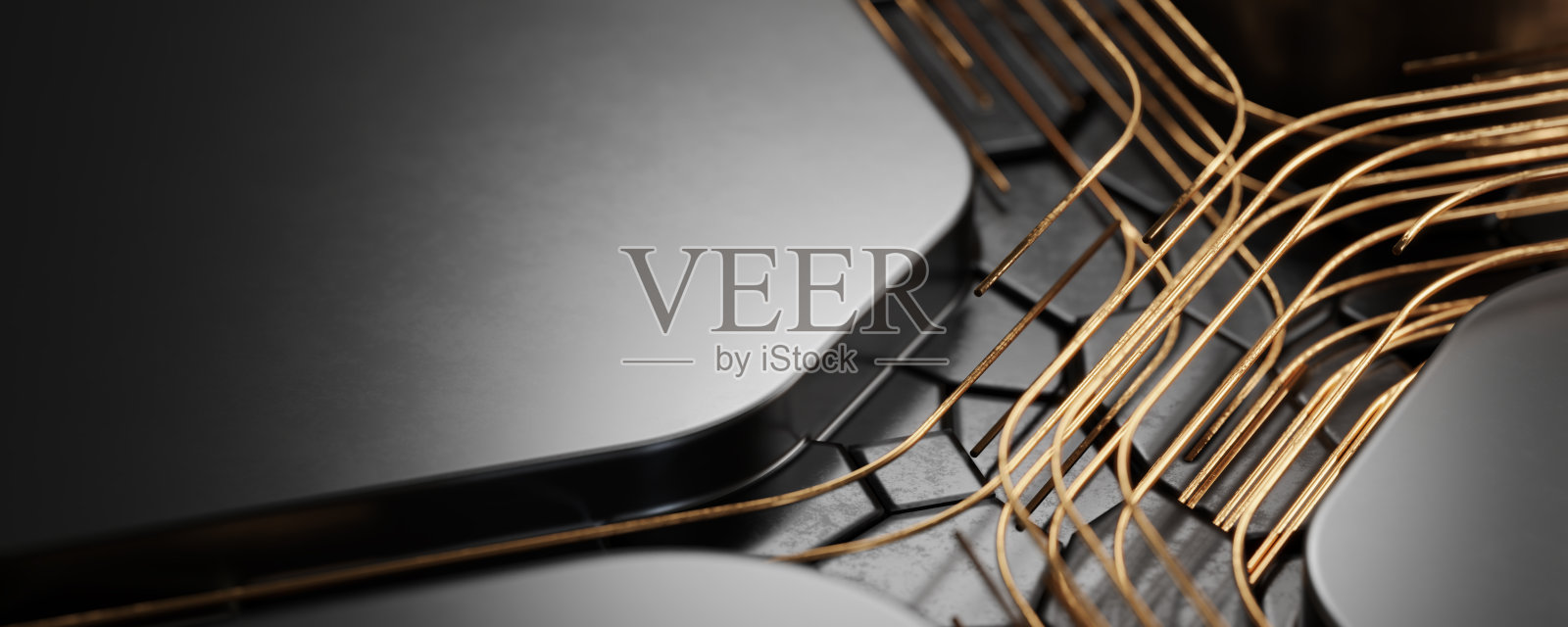 抽象的背景。建筑的背景。商业背景。黑色结构上的金色管子。3 d渲染。照片摄影图片