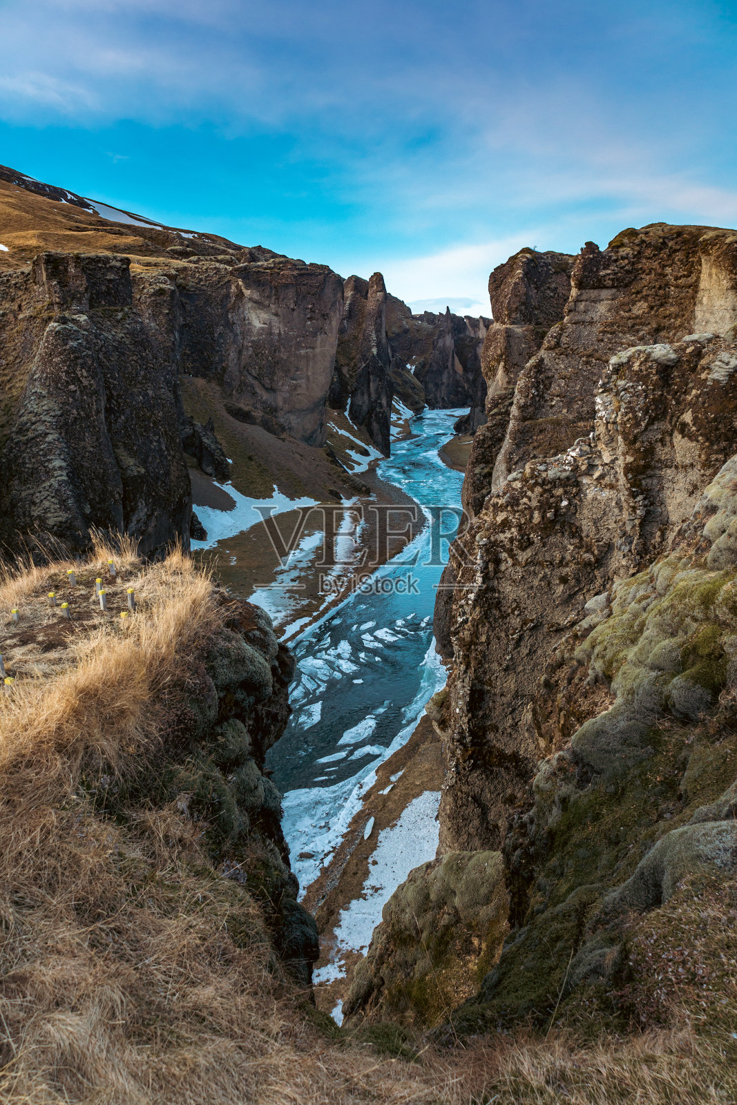 冰岛的Fjadrargljufur峡谷照片摄影图片