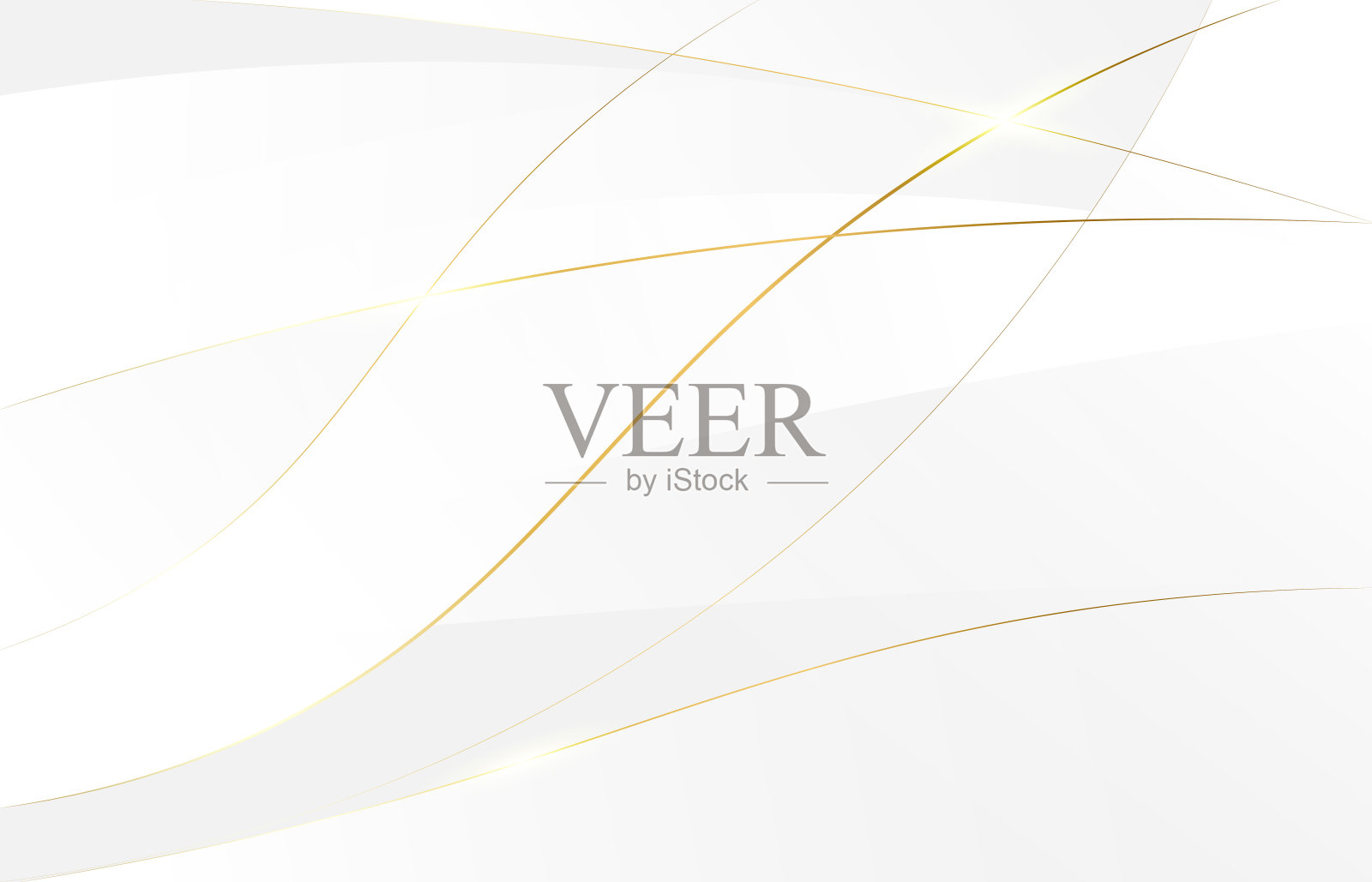 背景设计与细金线，白色和金色的组合，完美的背景，海报，壁纸和更多插画图片素材