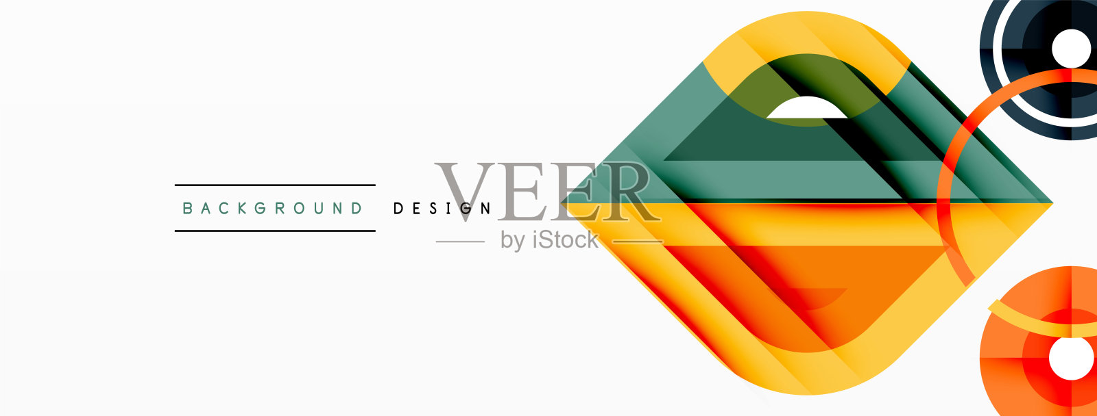 彩色三角形和圆形背景。模板壁纸，横幅，演示文稿，背景插画图片素材