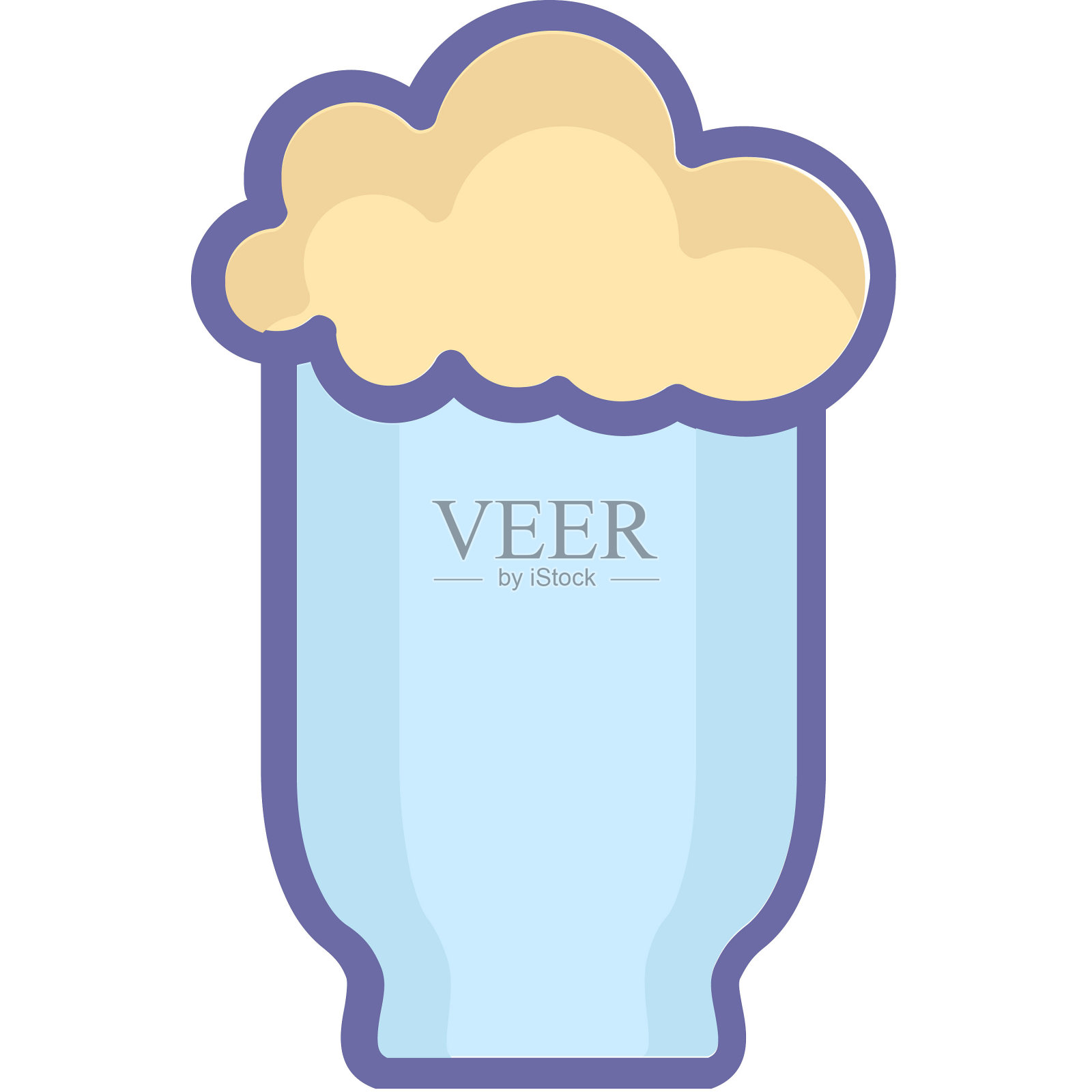 啤酒杯隔离矢量图标，可以很容易地修改或编辑插画图片素材