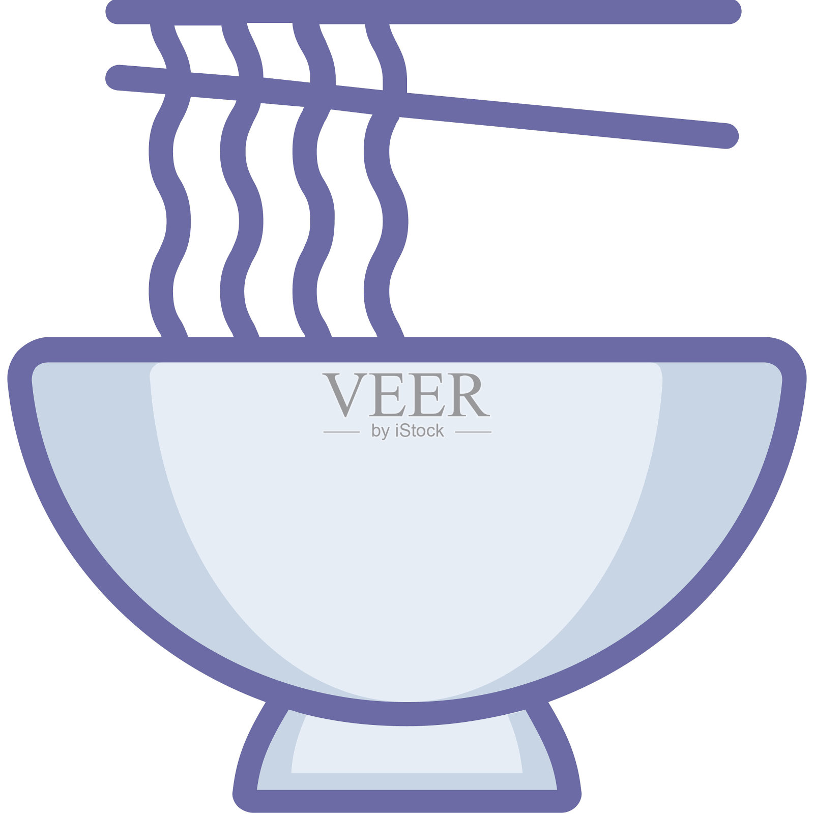 筷子隔离矢量图标，可以很容易地修改或编辑插画图片素材