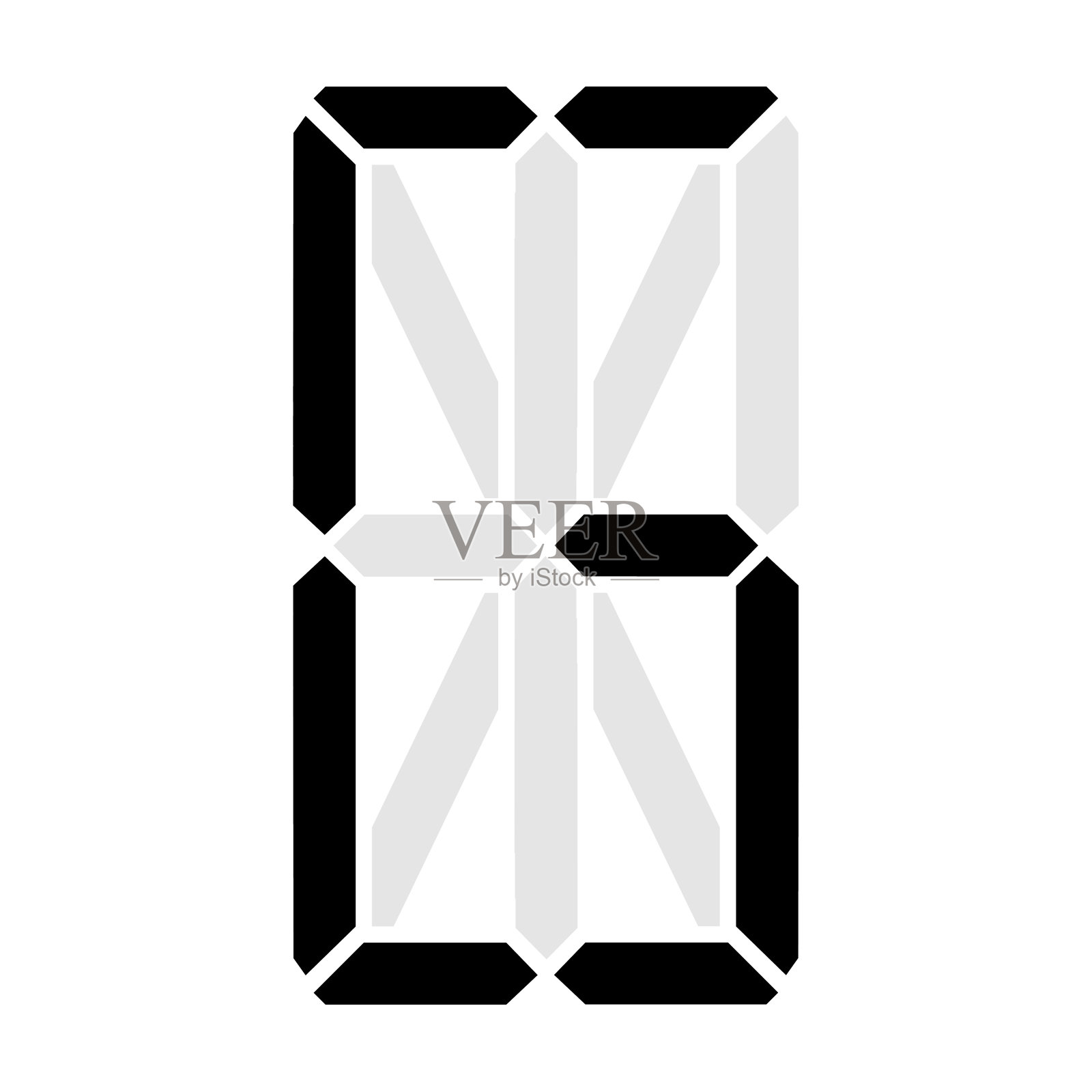 数字字母或符号的简单插图，字母G的电子图形插画图片素材