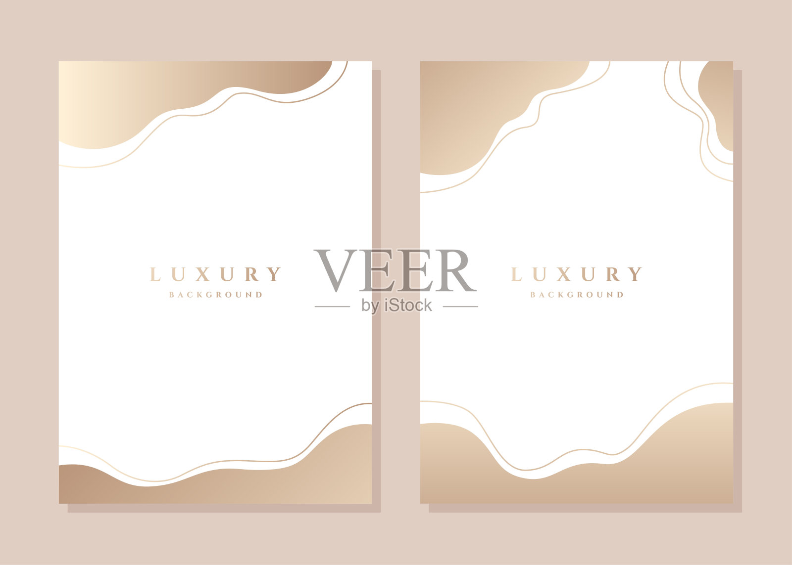 豪华白色和金色背景模板适用于海报，印刷，商业和文具插画图片素材