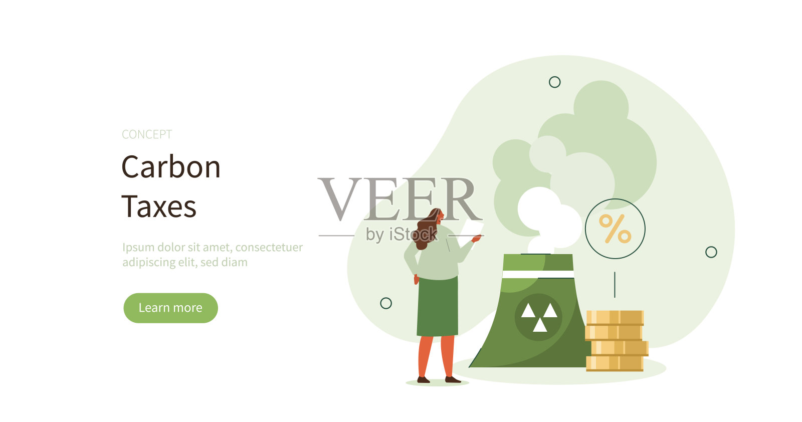 碳排放插画图片素材