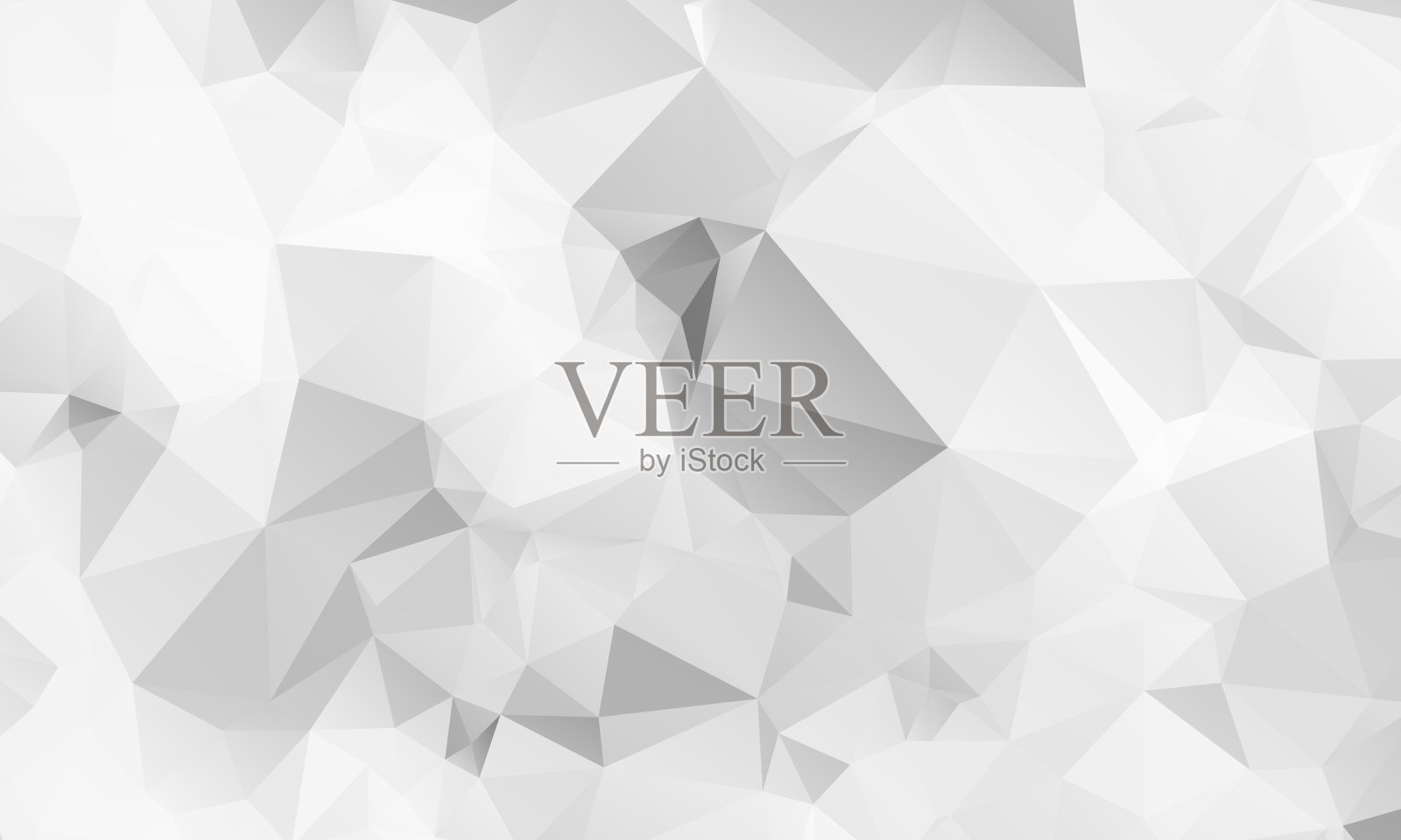 白色多边形背景设计，抽象几何折纸风格与梯度插画图片素材