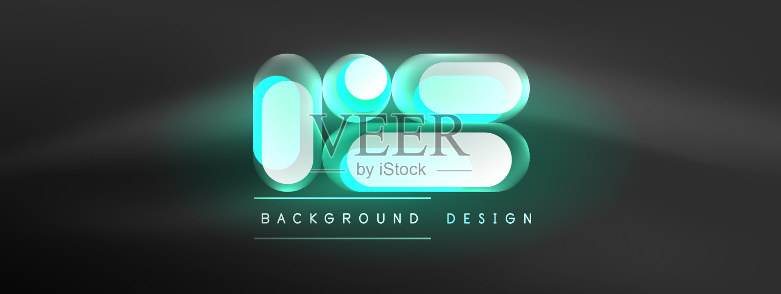 发光的圆形抽象背景模板插画图片素材