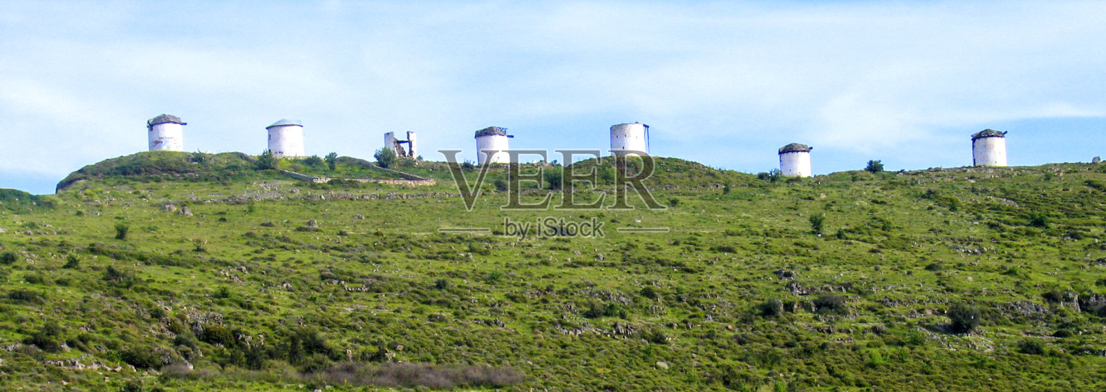 土耳其博德鲁姆的老风车照片摄影图片