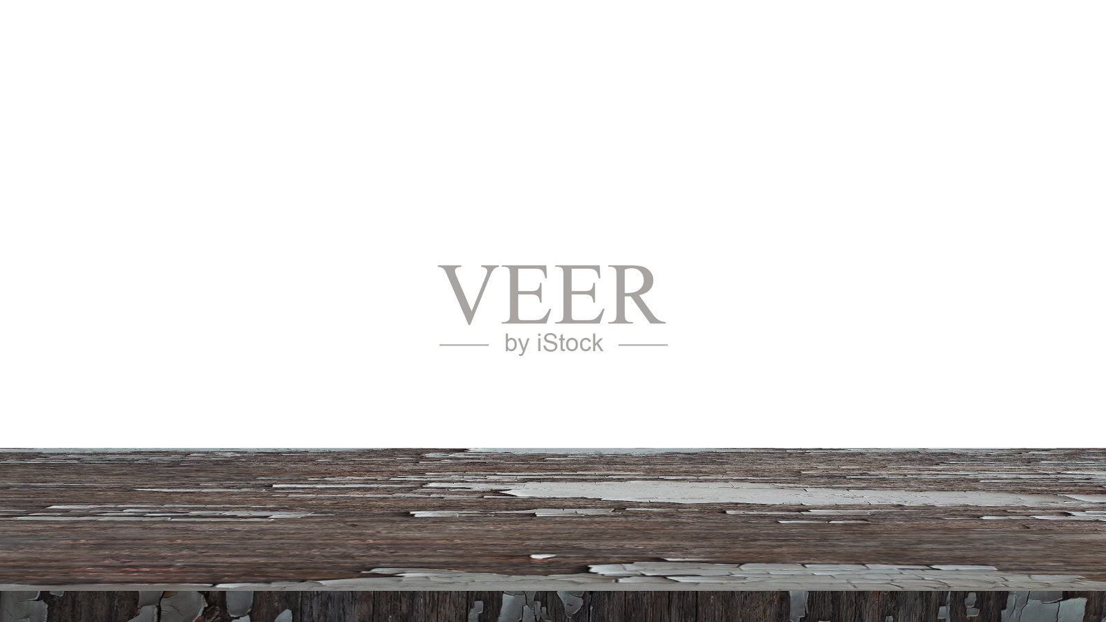 木桌展示或蒙太奇产品与空白的白色背景。照片摄影图片