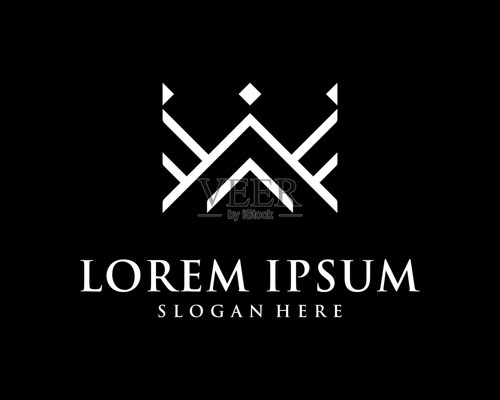 字母WA AW首字母皇冠皇冠国王优雅豪华线性简单极简主义矢量设计插图插画图片素材