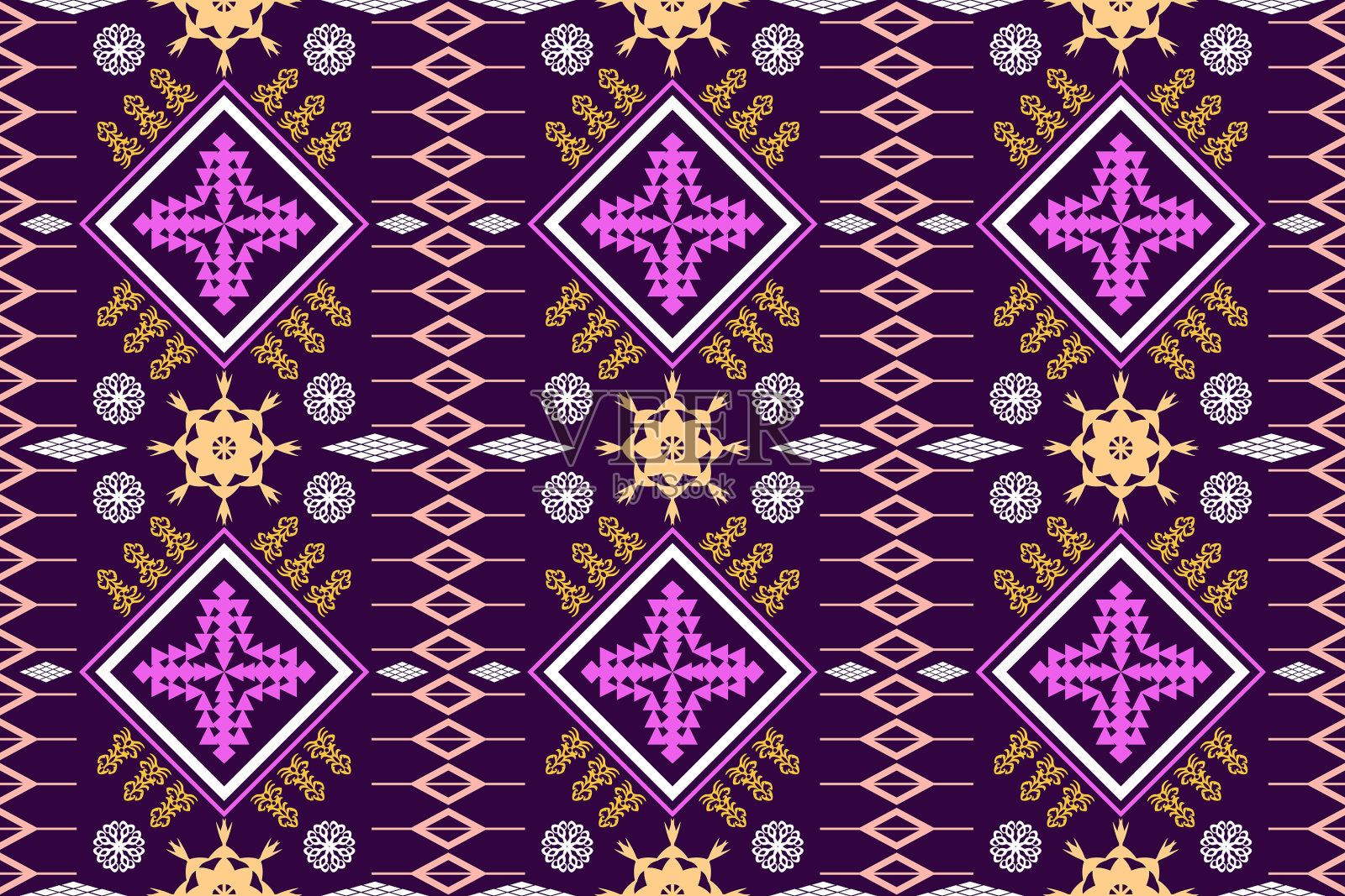 阿兹特克刺绣风格。插画图片素材