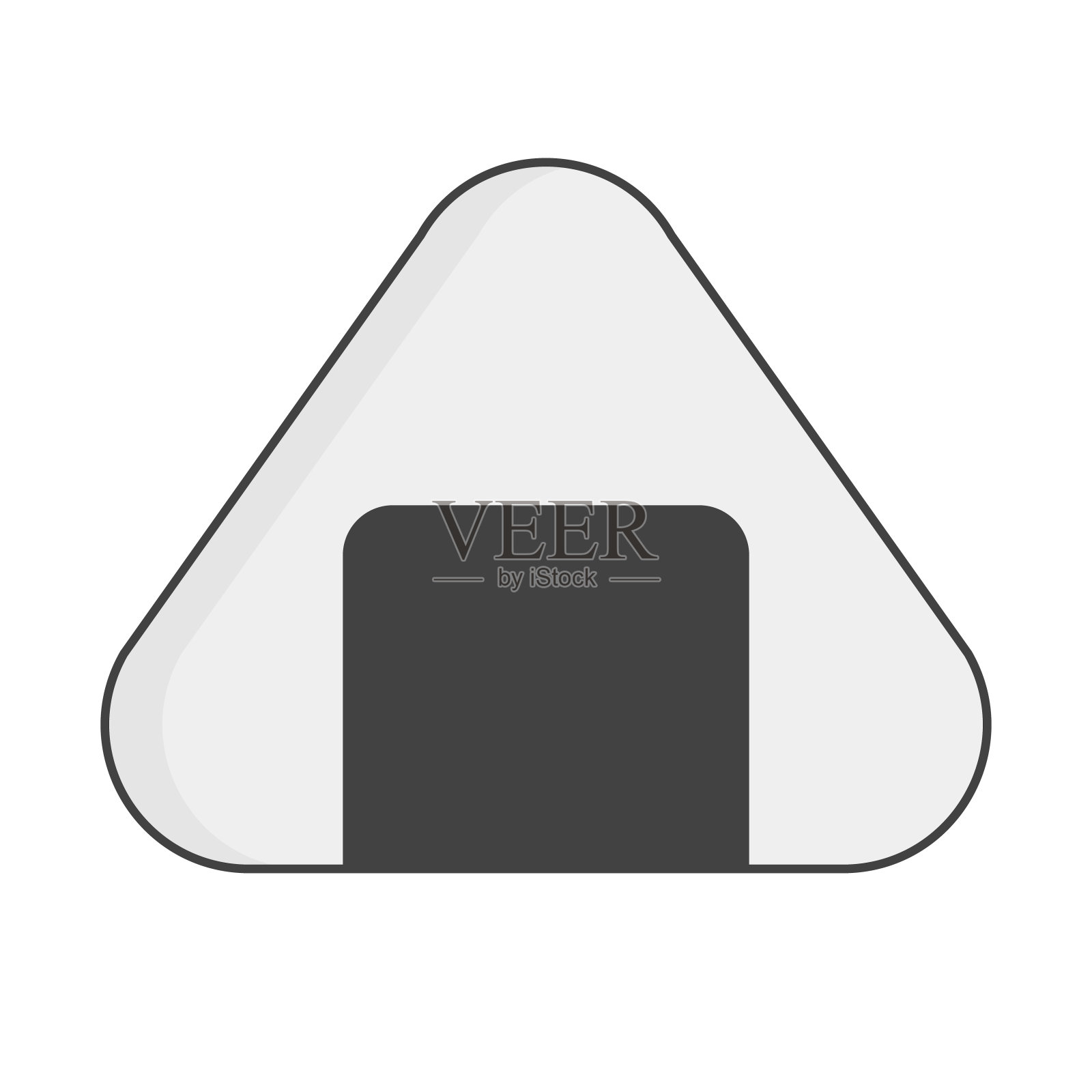 平面设计饭团图标。向量。图标素材