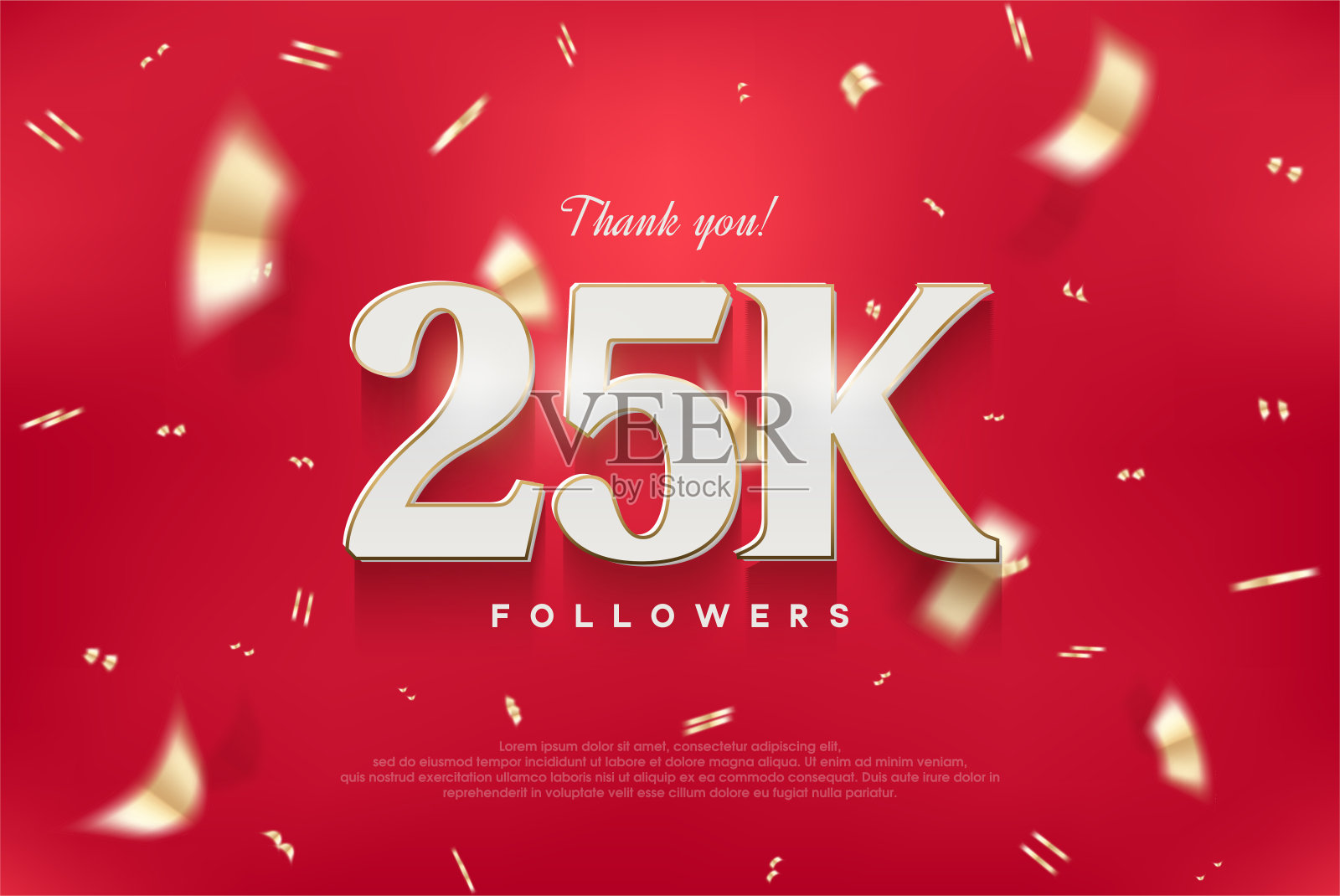 25k优雅奢华的设计，矢量背景感谢关注者。插画图片素材