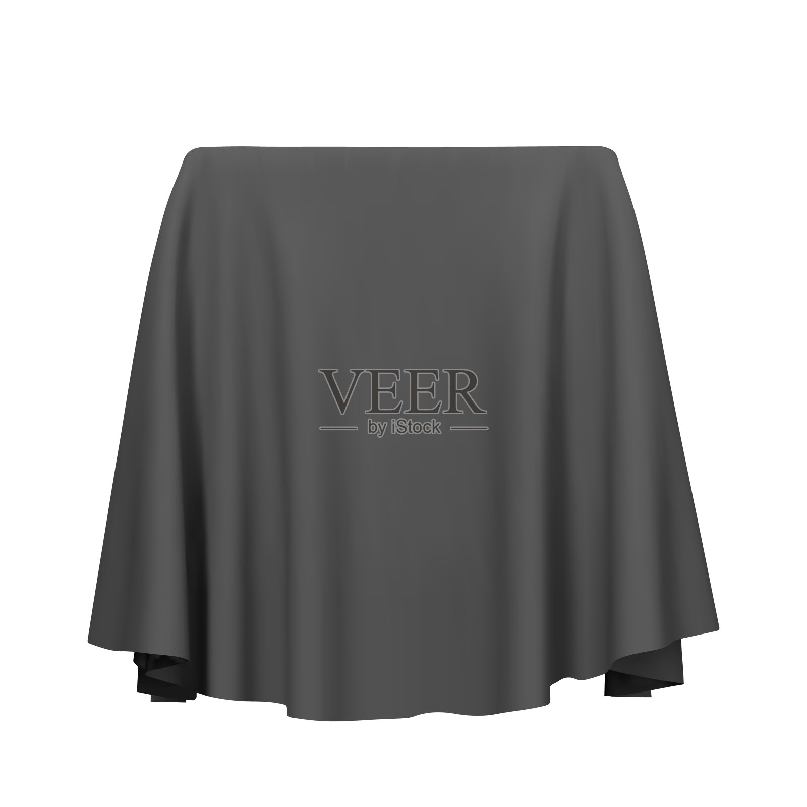 立方体或长方形的黑色织物插画图片素材