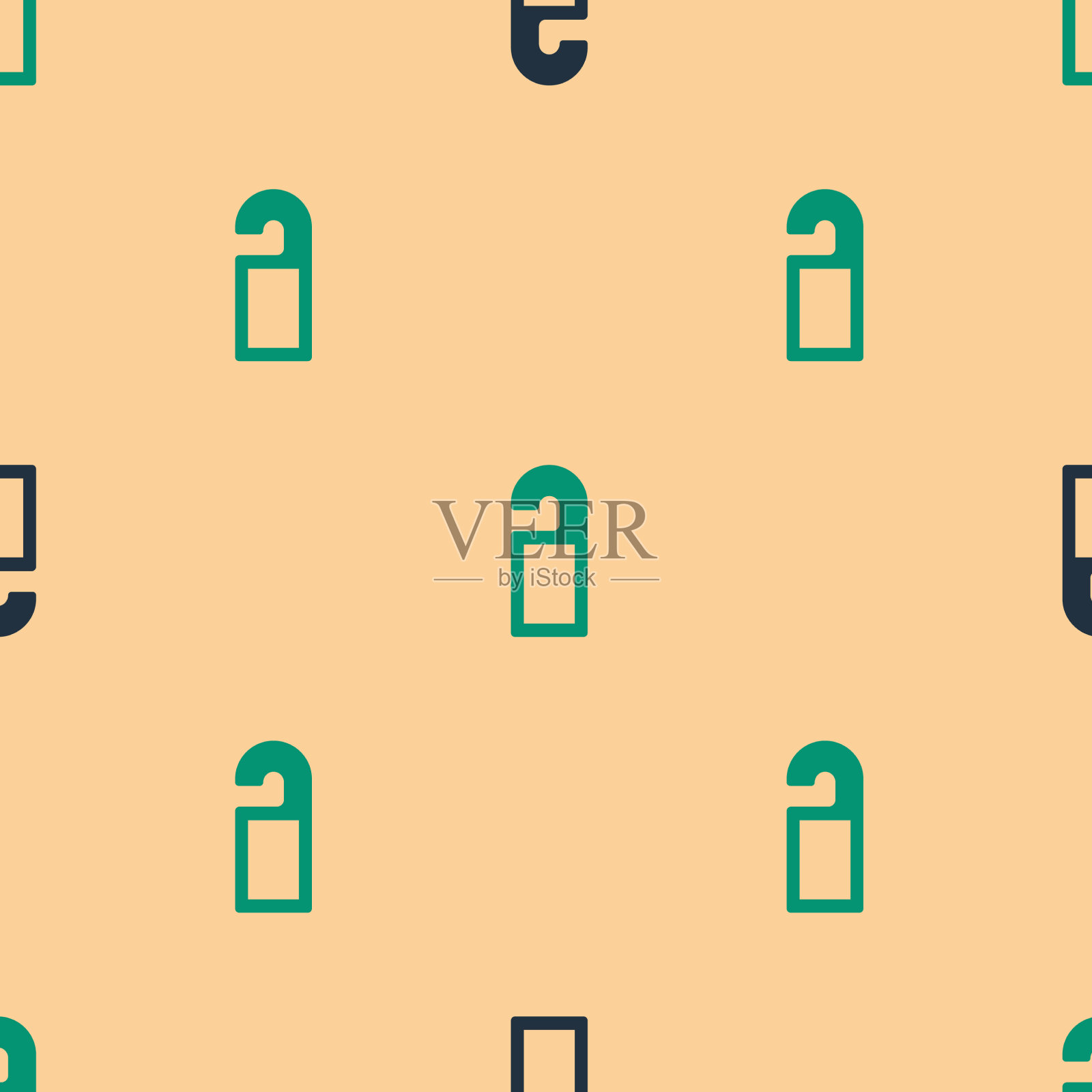 绿色和黑色请勿打扰图标图标素材