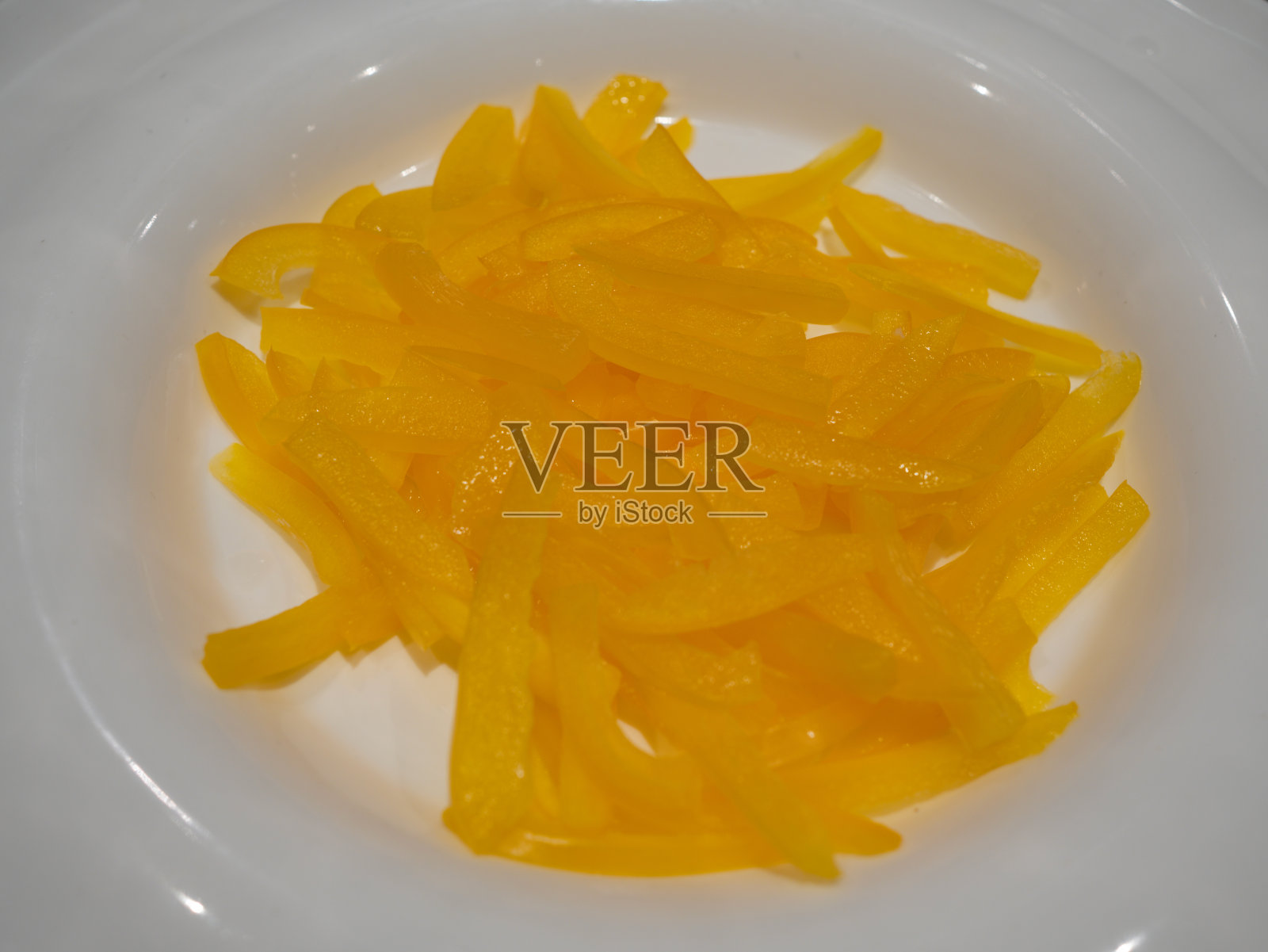 黄甜椒片照片摄影图片