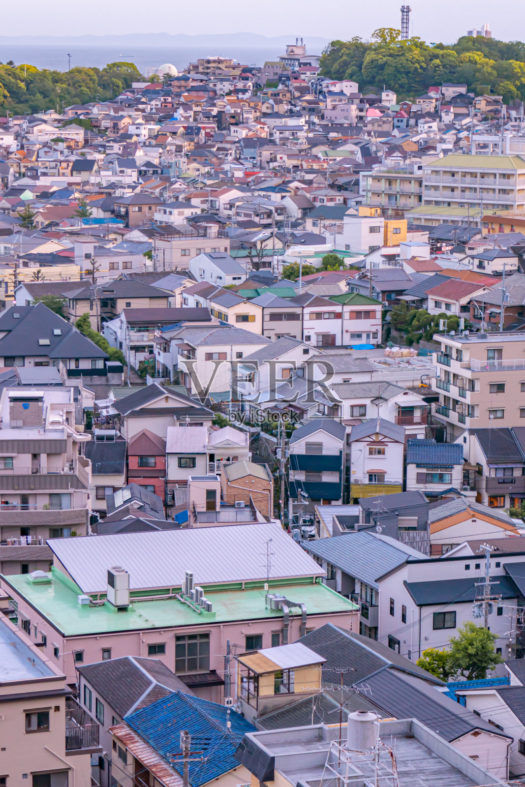 黄昏的城市景观照片摄影图片