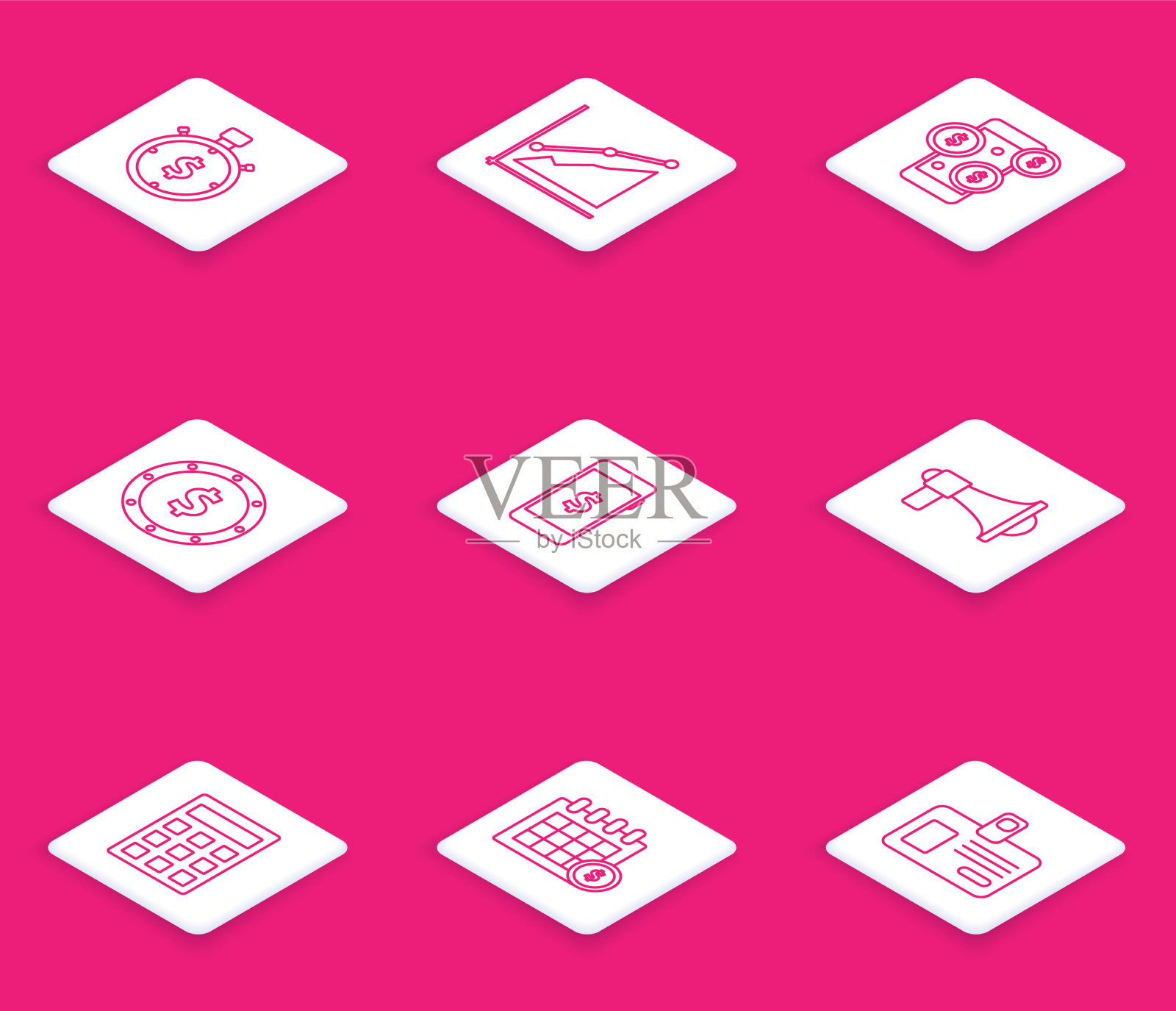 时间设定线是钱的饼状图信息图图标素材