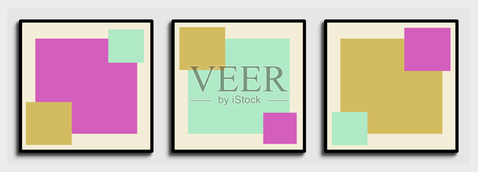 当代艺术套装插画图片素材