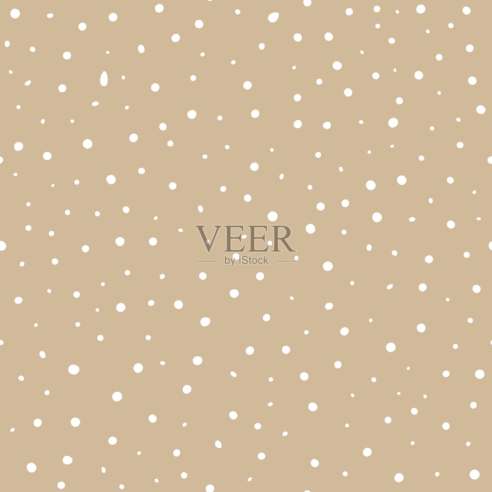 米色波点无缝抽象背景图案插画图片素材