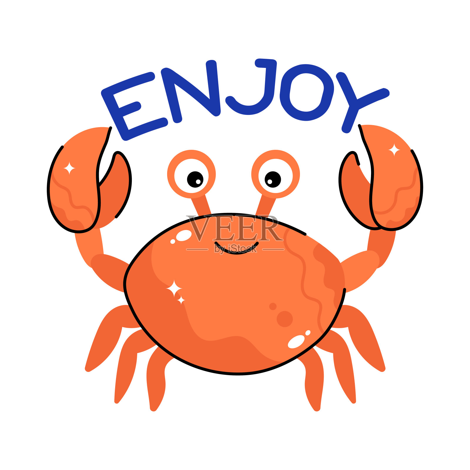 克雷布涂鸦矢量填充轮廓图标。EPS 10文件插画图片素材