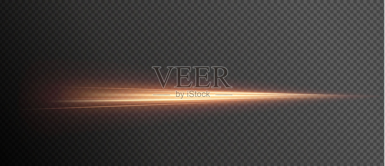 光滑的金色线条或镜头，具有神奇的光效。运动能量线。元素的flash设计，游戏，应用程序，视频片段，介绍，惊悚片，虚拟现实，广告。插画图片素材