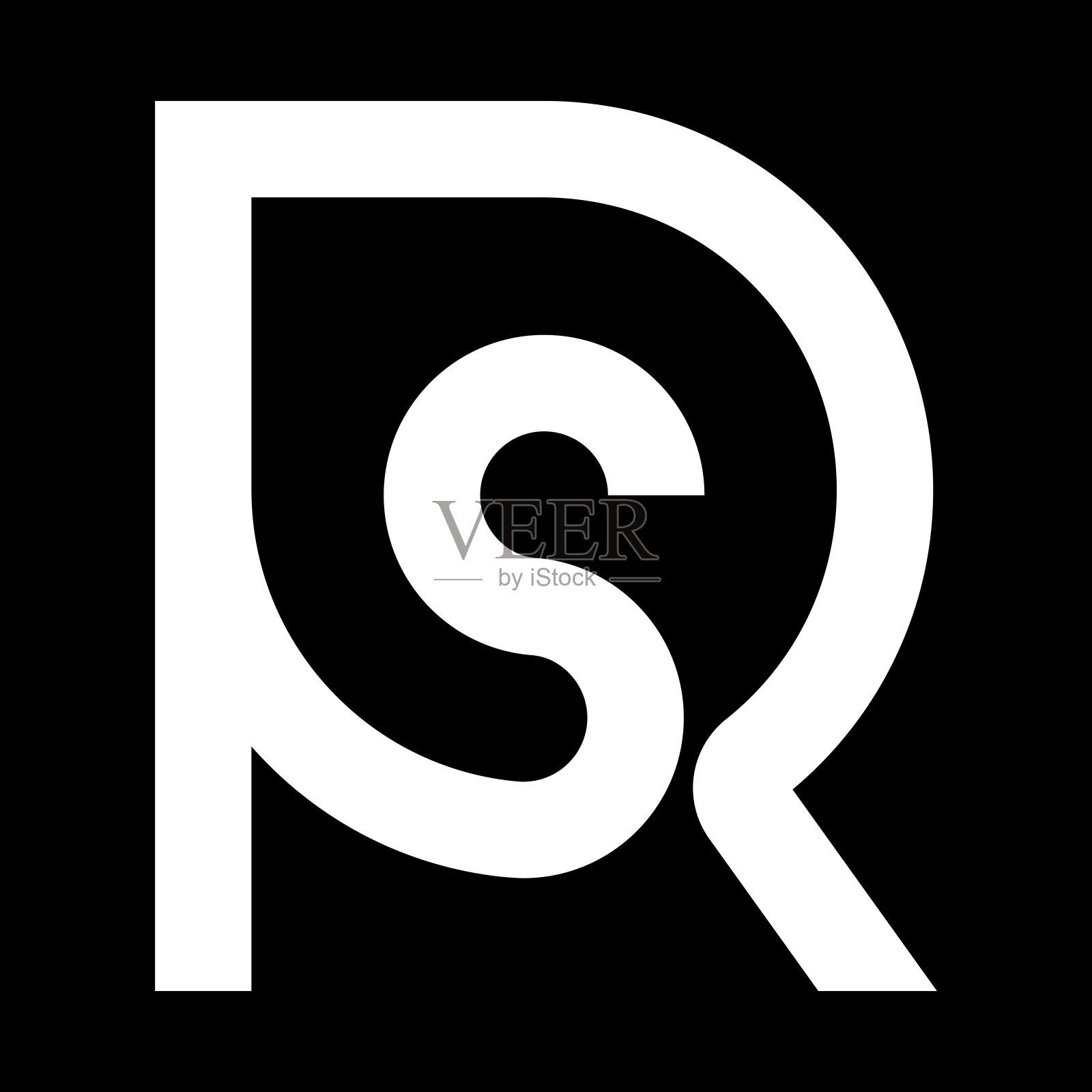 最小的SR标志。奢侈品背景上SR字母的图标。标志创意基于RS字母首字母组合。专业的品种字母符号和RS标志的背景。插画图片素材