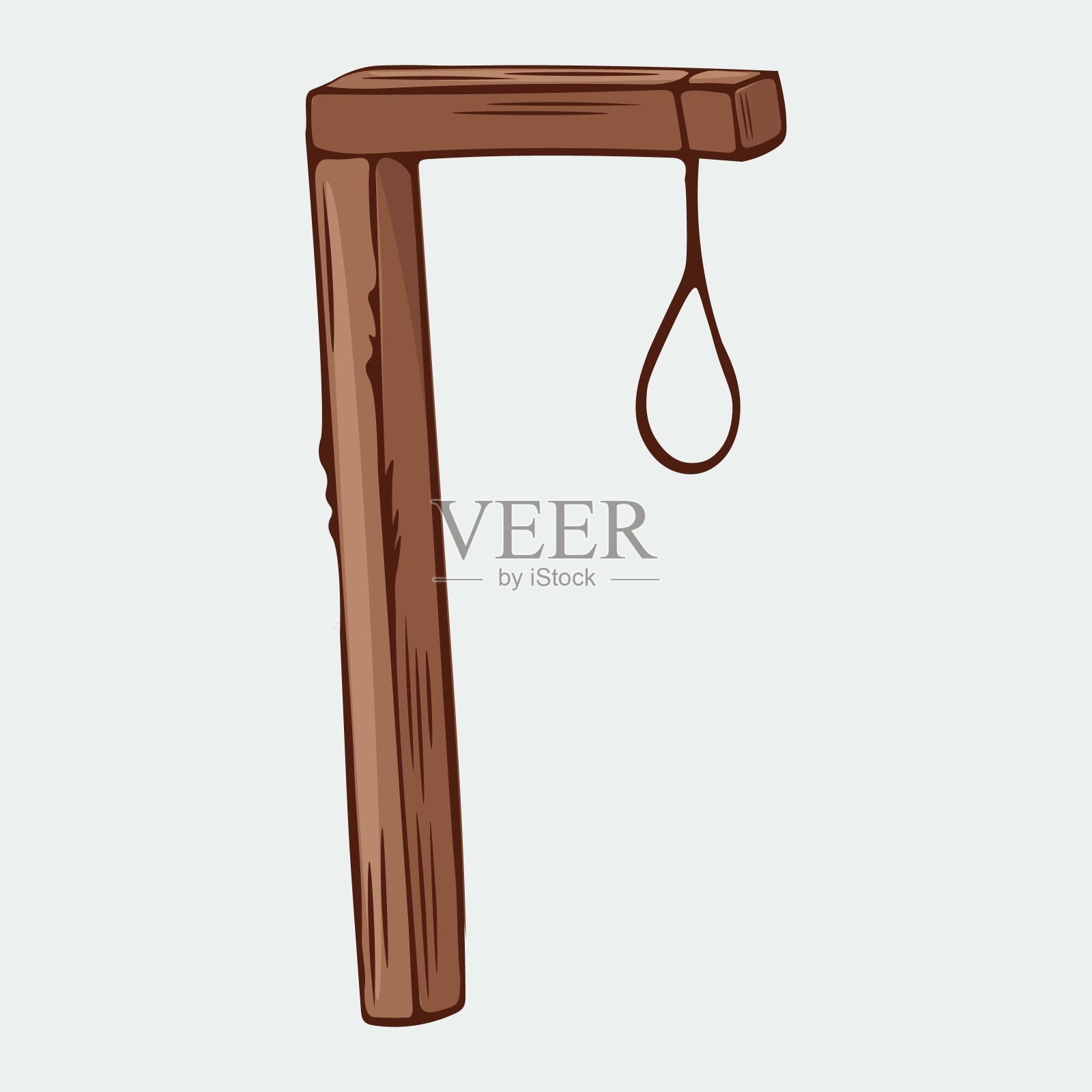 手绘木绞架与涂鸦循环矢量插图插画图片素材