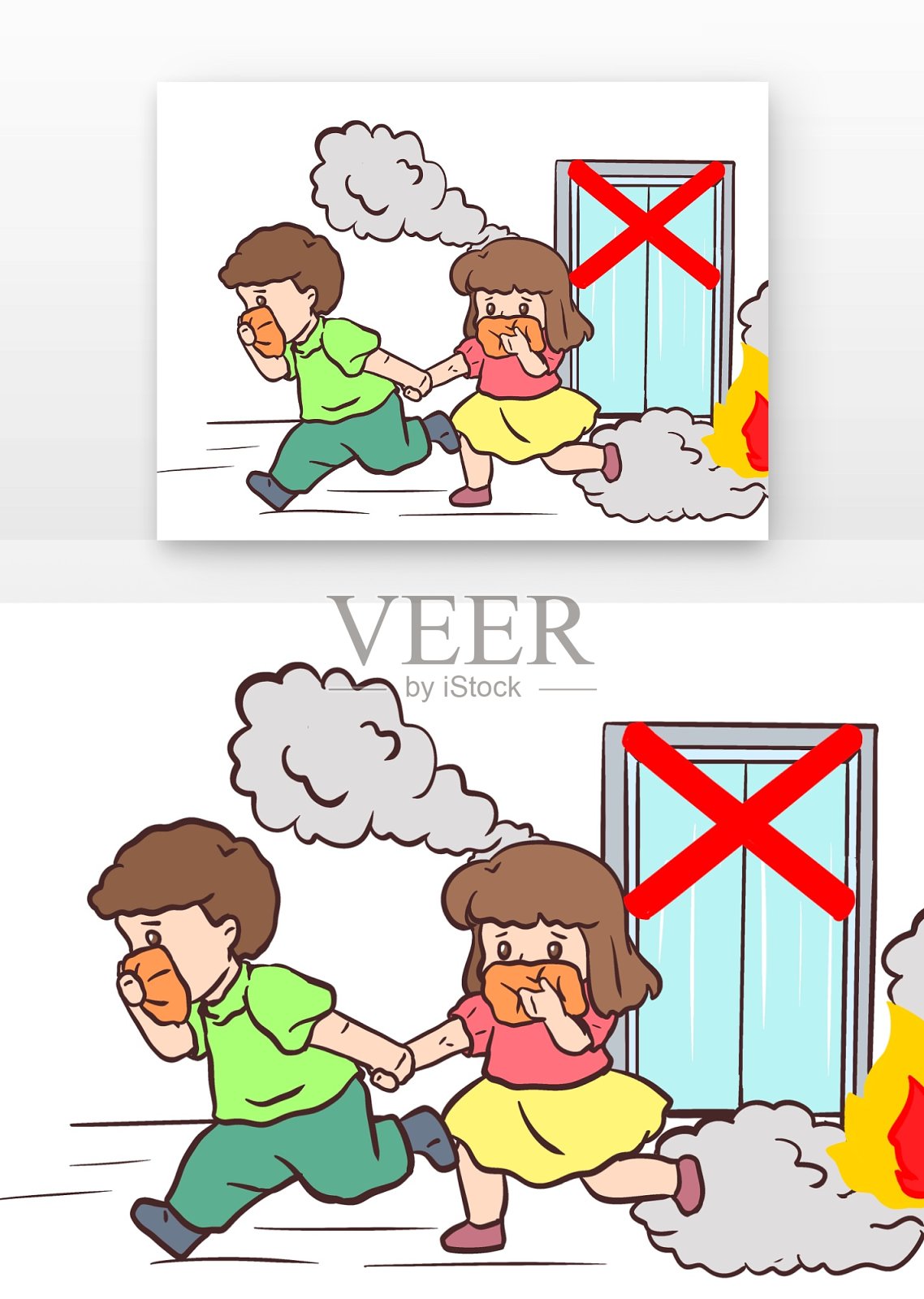 火灾逃生常识不要坐电梯设计元素图片