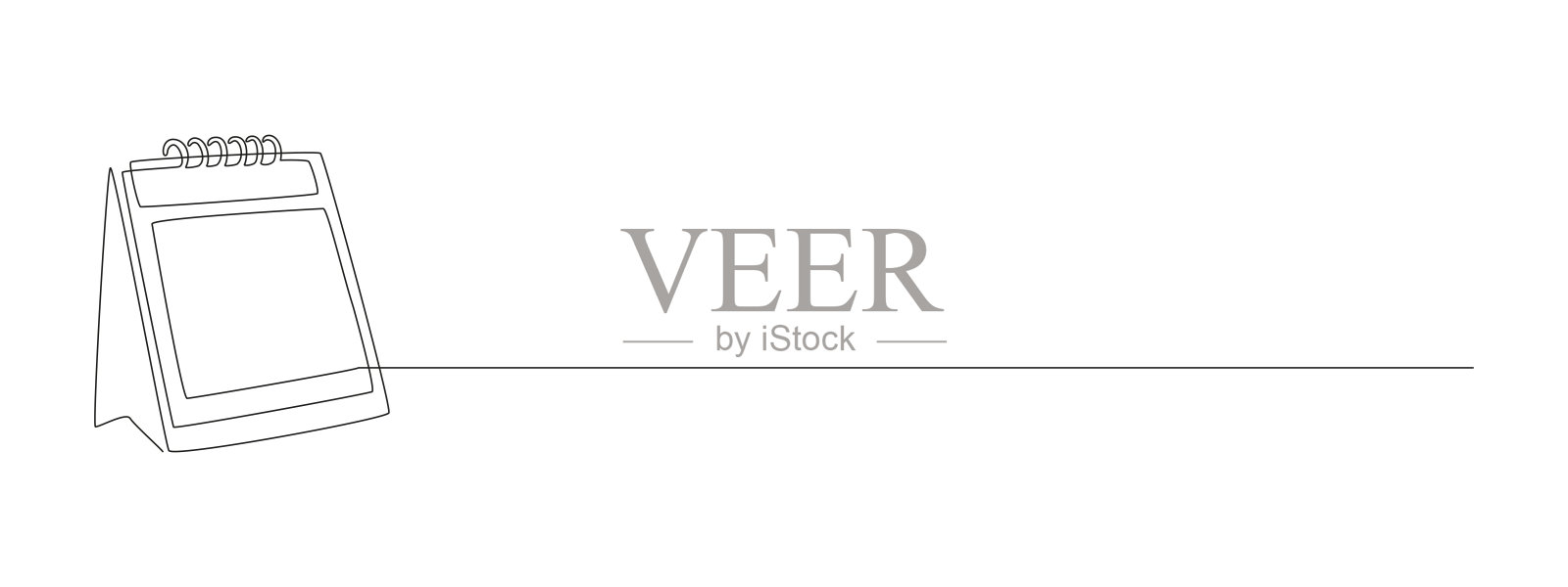 活页日历在一个连续的线条绘制。象征着难忘的日期和事件的日子在简单的线性风格。可编辑笔画中的时间规划概念。涂鸦轮廓矢量插图插画图片素材