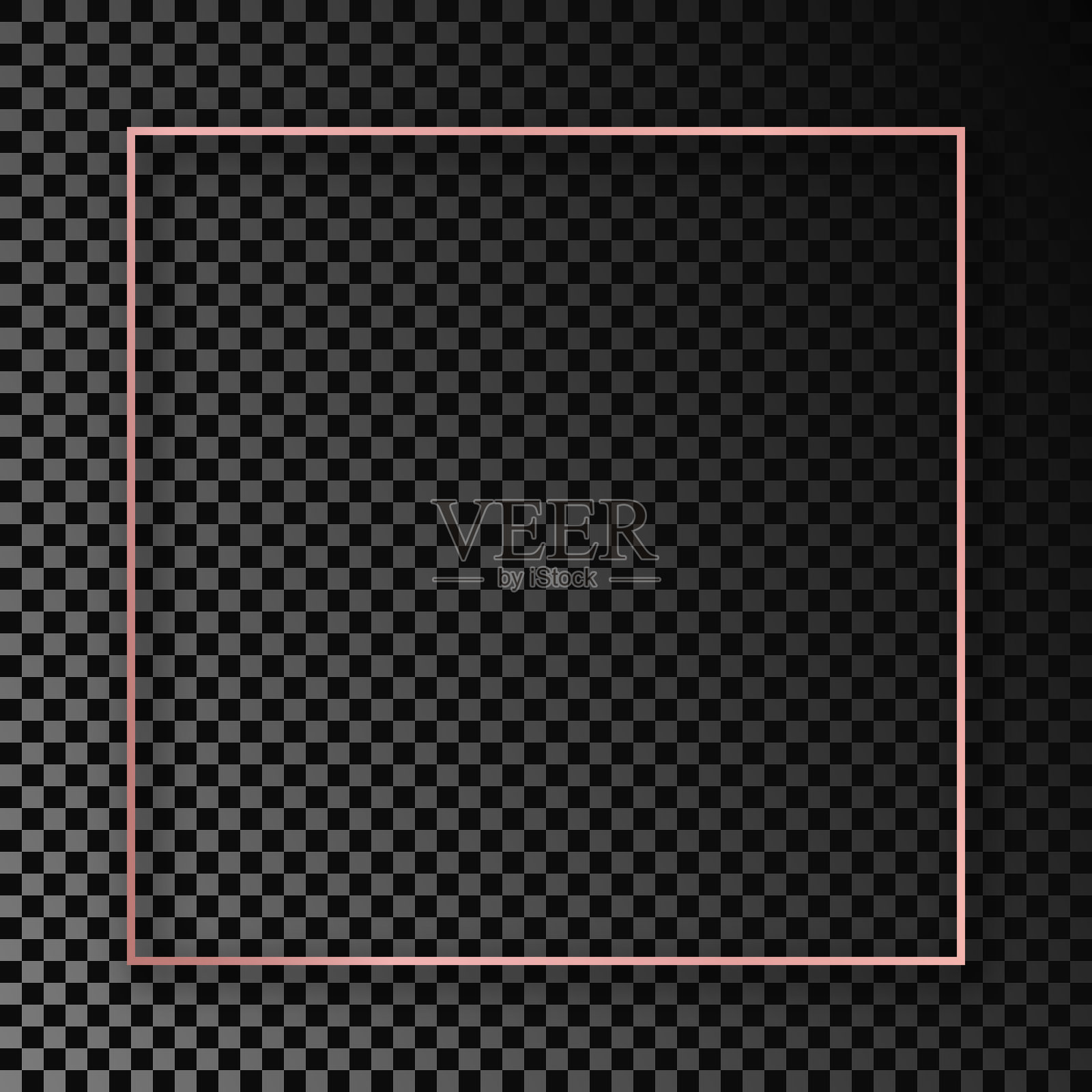 金色发光方框插画图片素材