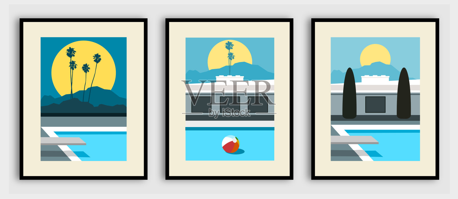 本世纪中叶现代插画图片素材