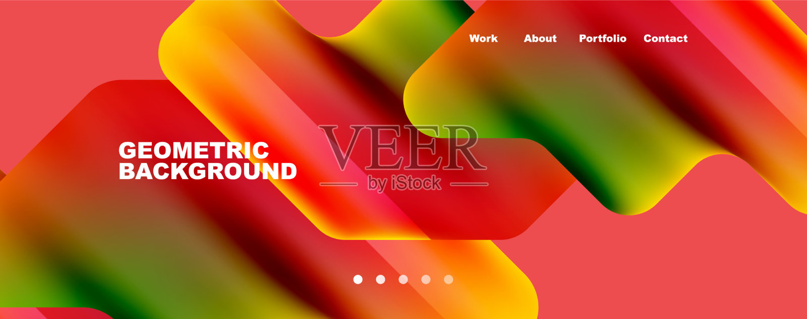 具有抽象液体颜色的几何流体形状插画图片素材