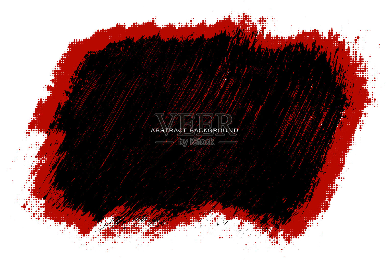 黑色和红色的笔触墨水插画图片素材