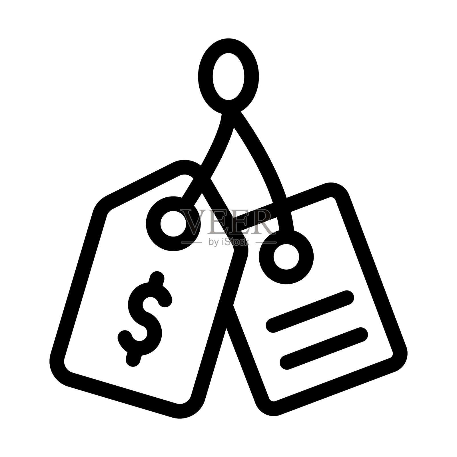 价格标签粗线图标的个人和图标素材