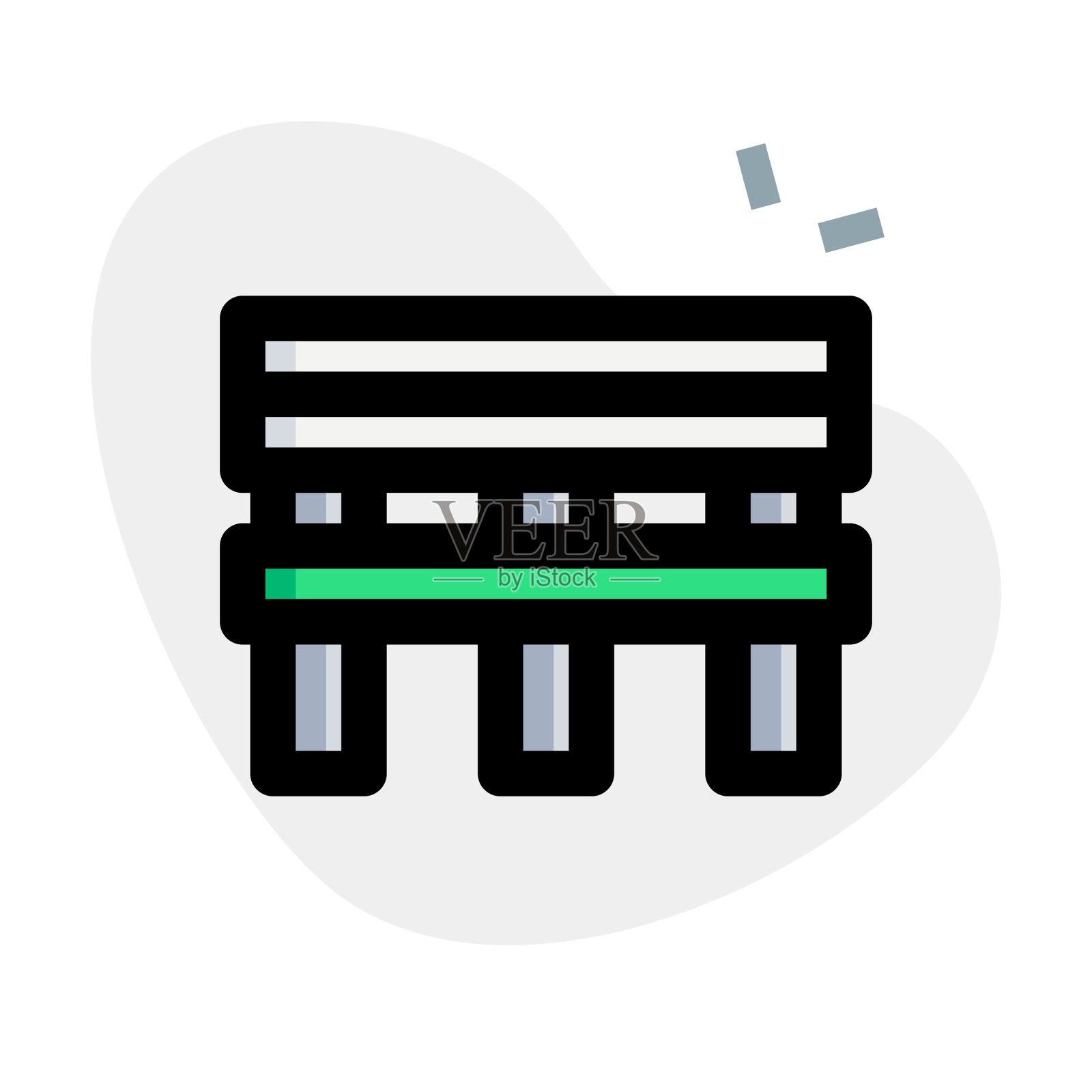 用来休息的舒适的长凳图标素材